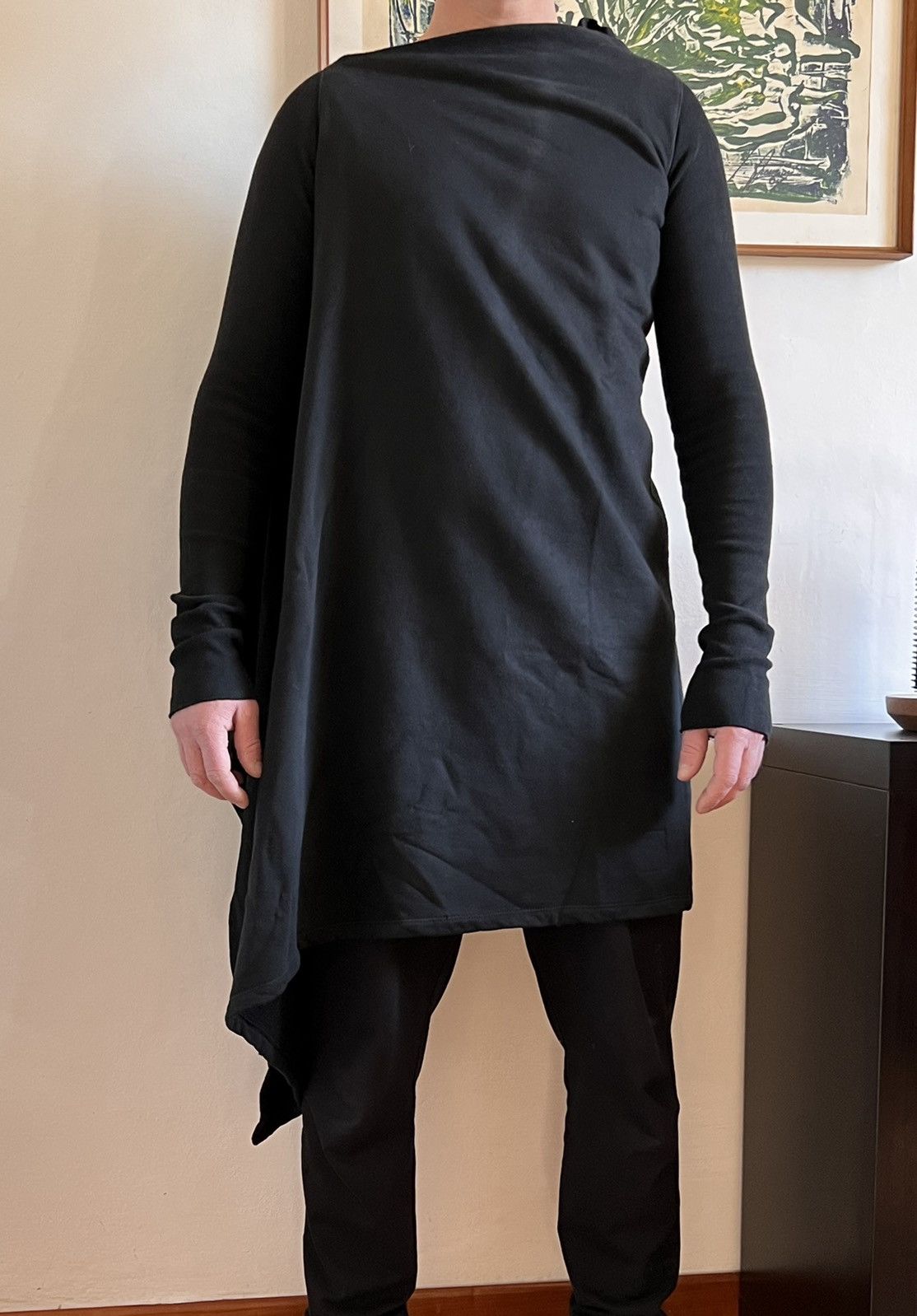 Rick Owens Drkshdw Asymmetrical Cotton Sweater Size US S / EU 44-46 / 1 - 8 Thumbnail