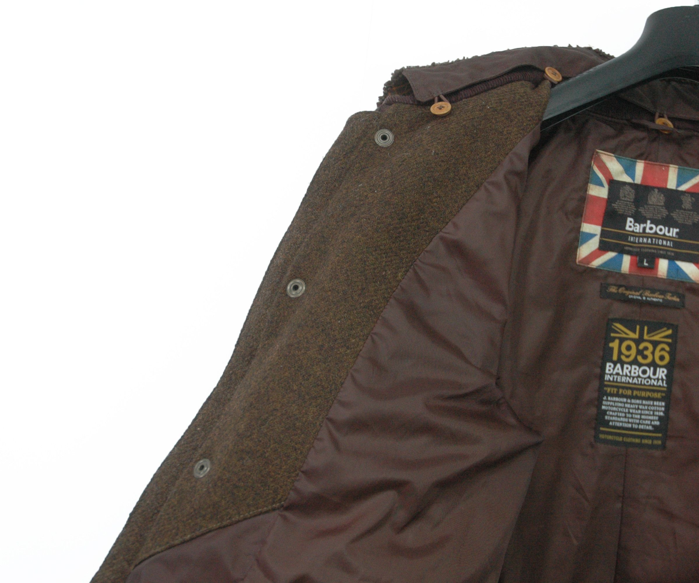 Barbour BARBOUR International Waxed Speedometer Sherpa Jacket Size US L / EU 52-54 / 3 - 17 Thumbnail