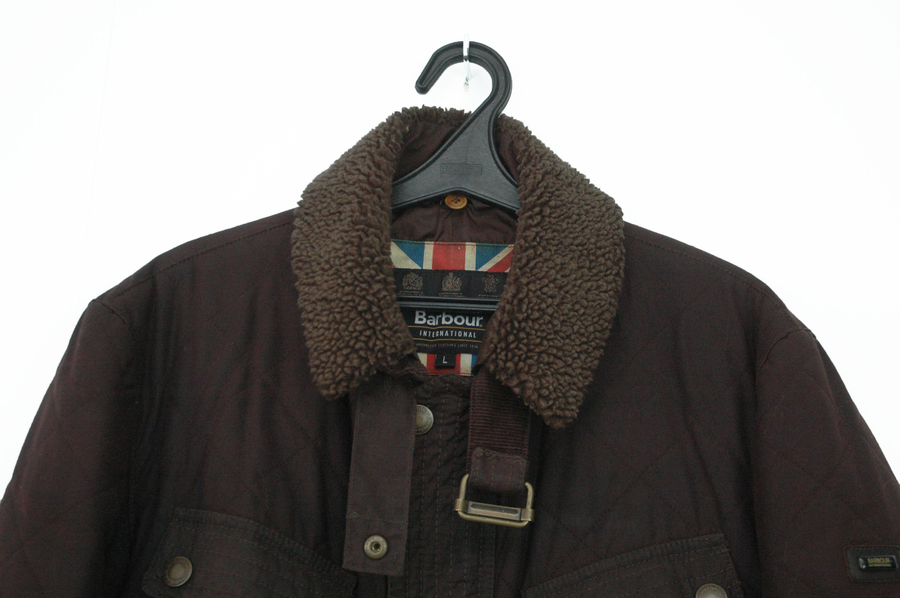 Barbour BARBOUR International Waxed Speedometer Sherpa Jacket Size US L / EU 52-54 / 3 - 3 Thumbnail