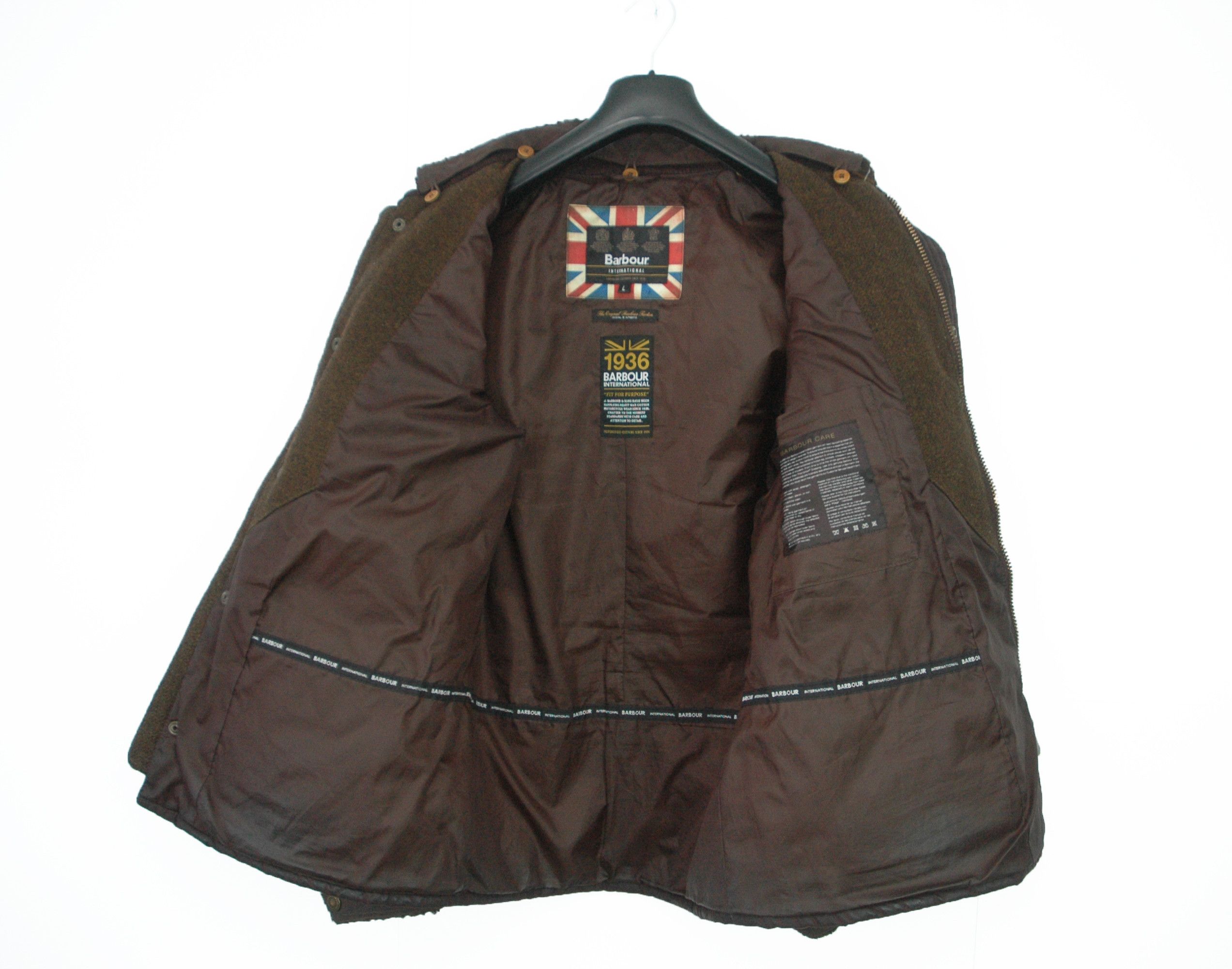 Barbour BARBOUR International Waxed Speedometer Sherpa Jacket Size US L / EU 52-54 / 3 - 14 Thumbnail