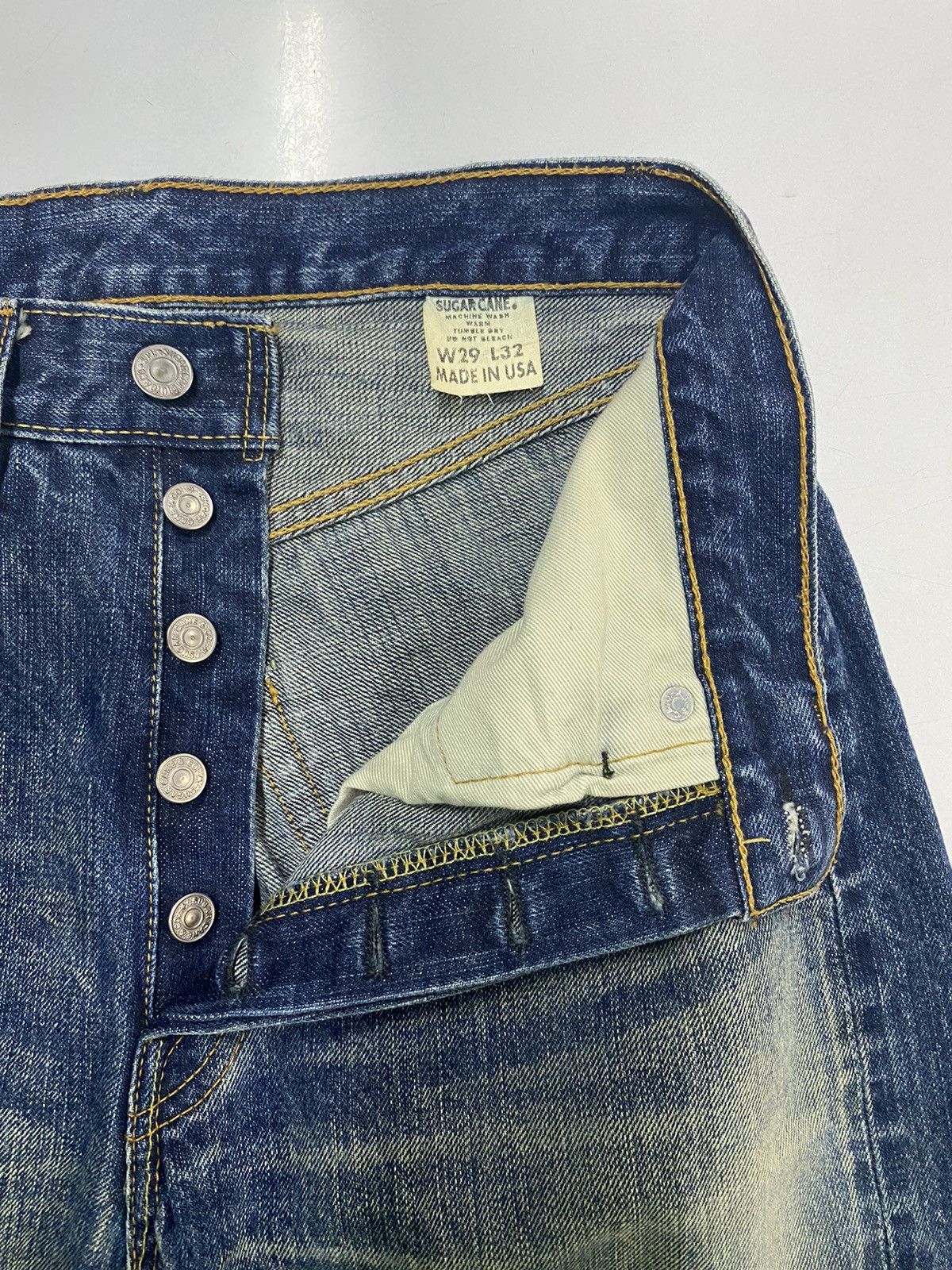 Vintage Vintage Sugarcane Usa Denim Redline w28” Size US 28 / EU 44 - 14 Thumbnail