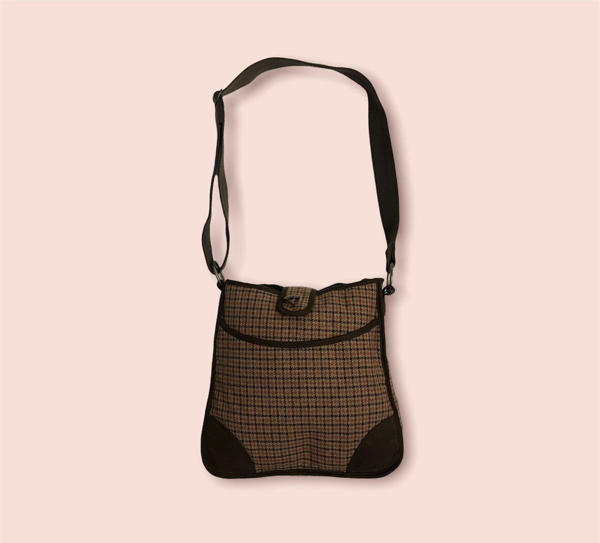 Japanese Brand × Uniqlo × Vintage VINTAGE UNIQLO CHECKERED WOOL BLEND CROSSBODY SLING Size ONE SIZE - 1 Thumbnail