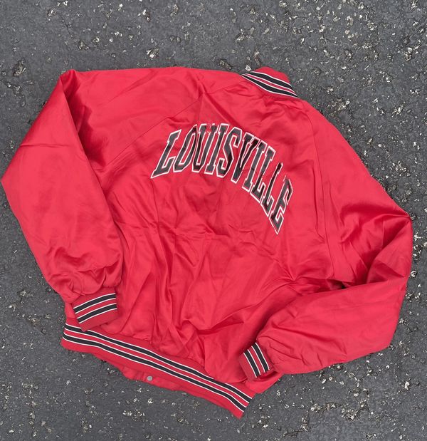 Satin Louisville Cardinals Chalk Line jacket Large vint