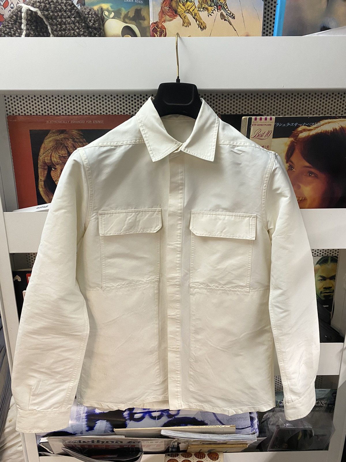 Rick Owens × Rick Owens Drkshdw SS18 Dirt Jacket in Chalk White Size US S / EU 44-46 / 1 - 1 Thumbnail