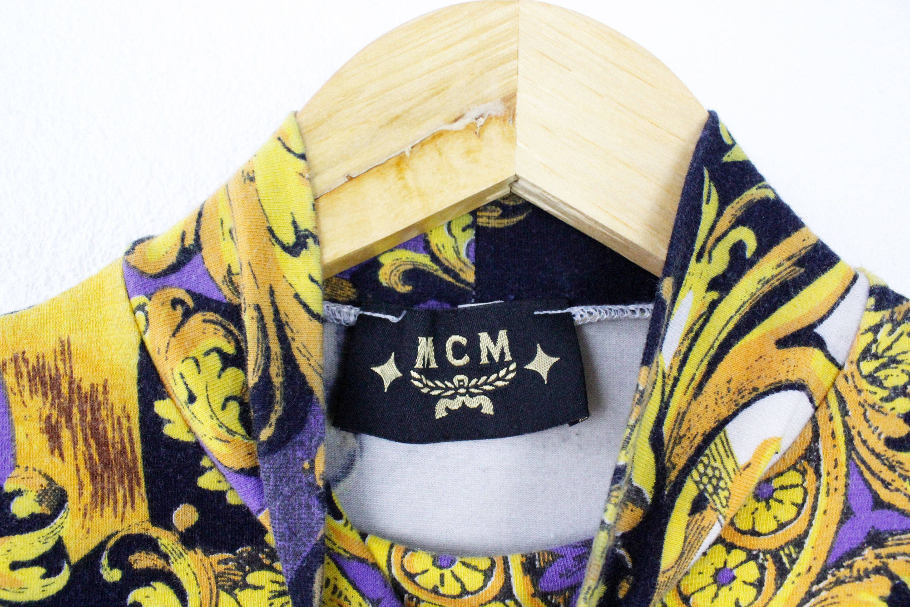 MCM × Vintage Womens Vintage MCM Golden Baroque Printed Pullover Top Size M / US 6-8 / IT 42-44 - 5 Thumbnail