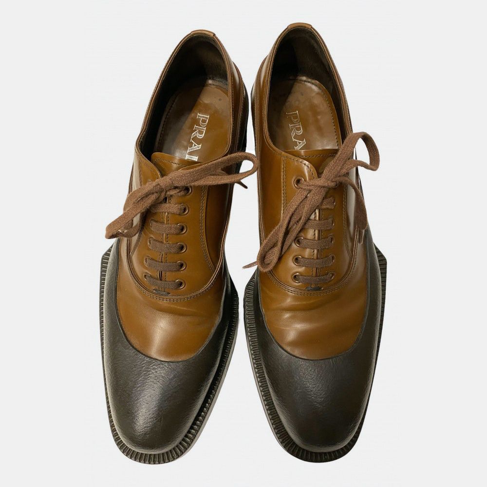 Prada Prada FW12 Brown Leather Derby Shoes | Grailed