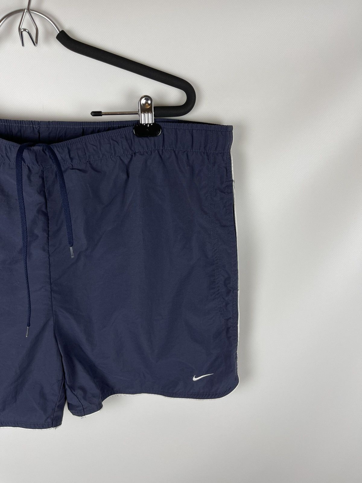 Nike Nike vintage 90s blue nylon shimmer double logo swoosh Size US 36 / EU 52 - 3 Thumbnail