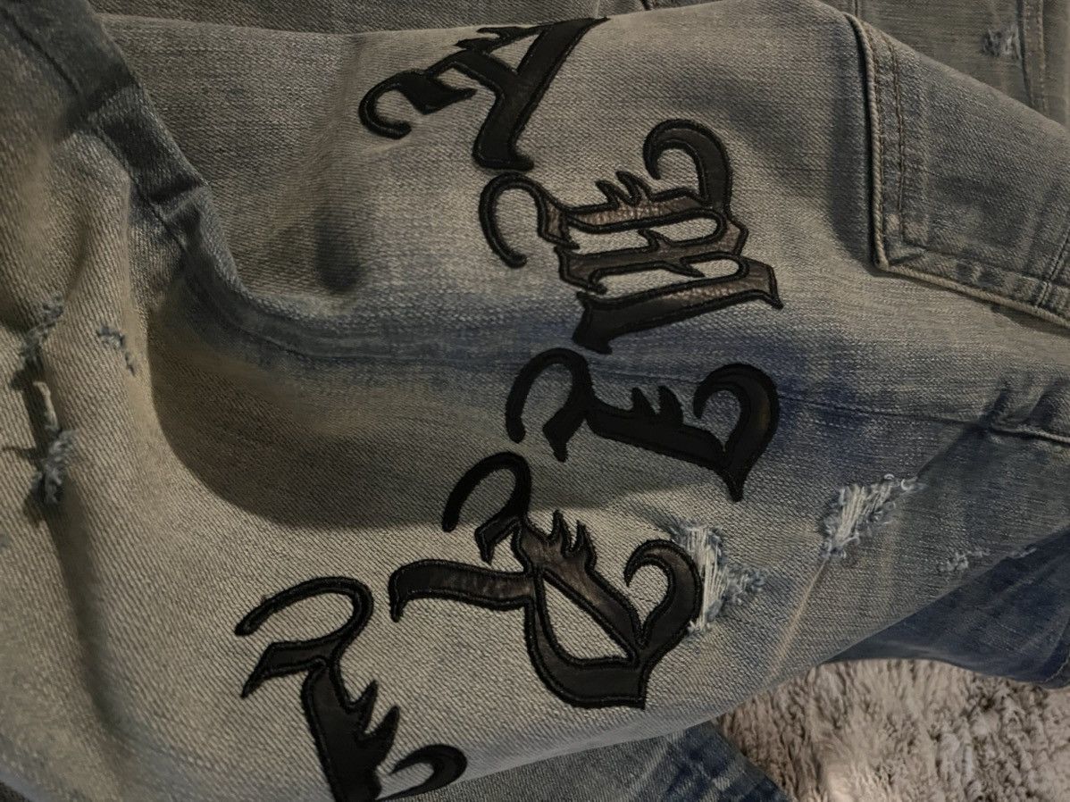 Amiri Old English Logo Jeans