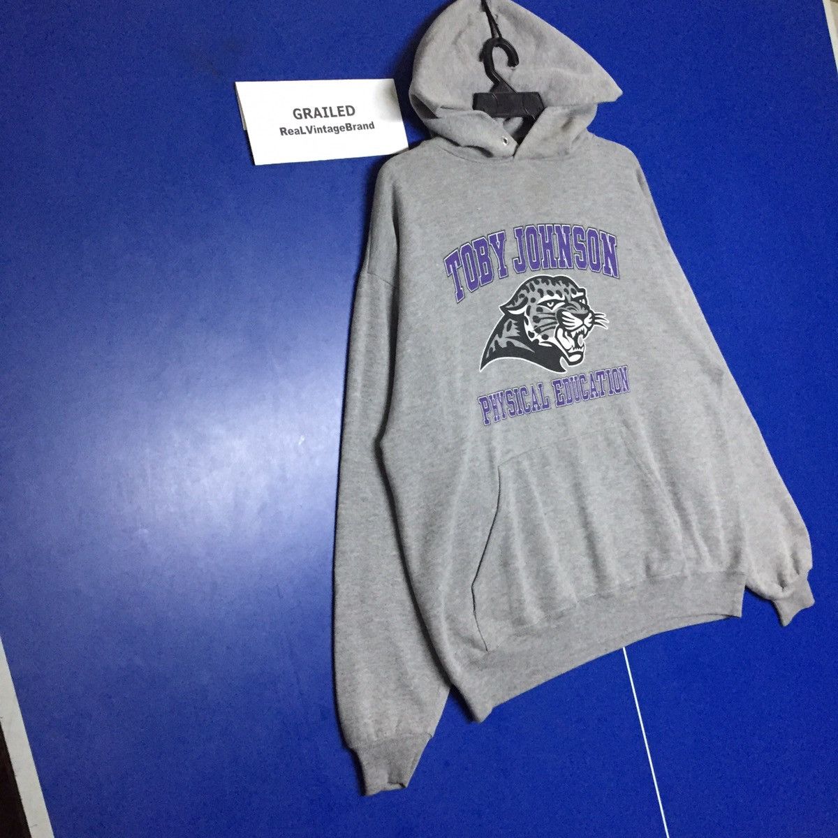 Jerzees × Vintage Vintage Jerzees Team Toby Johnson Hoodie Size US L / EU 52-54 / 3 - 4 Thumbnail