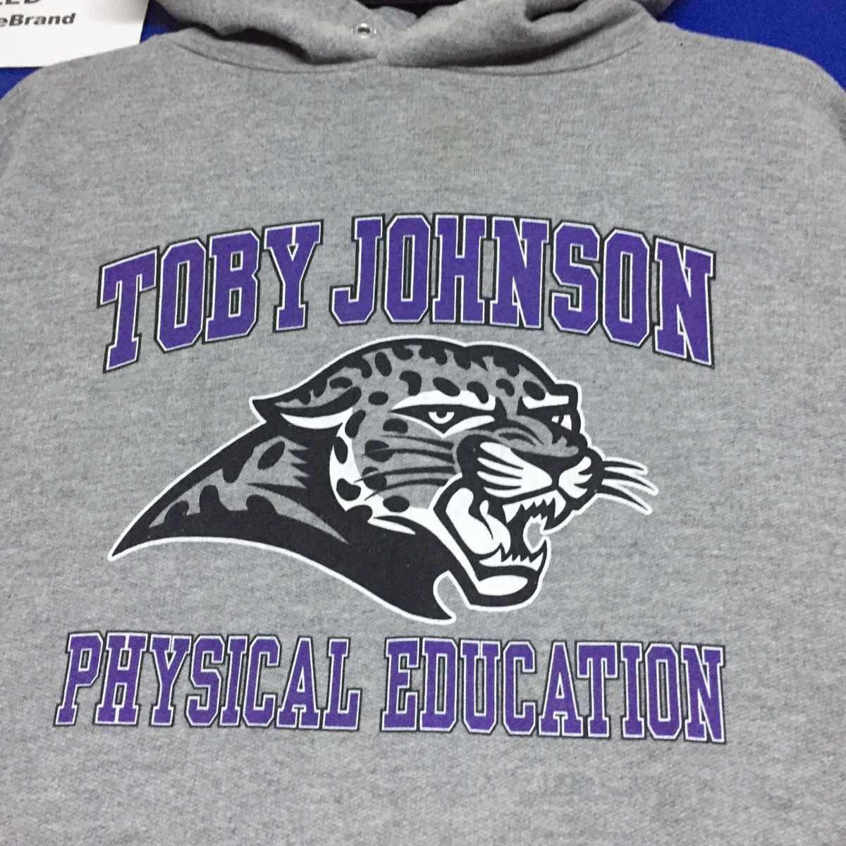 Jerzees × Vintage Vintage Jerzees Team Toby Johnson Hoodie Size US L / EU 52-54 / 3 - 2 Thumbnail