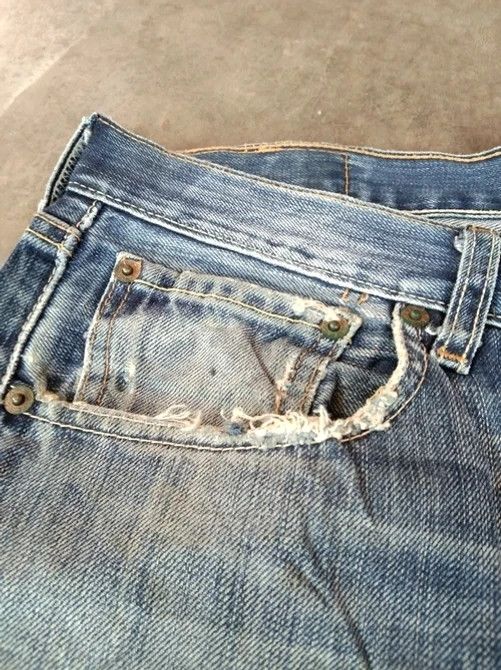 Levi's Vintage Levi's 501 Rusty Wash Straight Leg Distressed Jeans Size US 36 / EU 52 - 8 Thumbnail