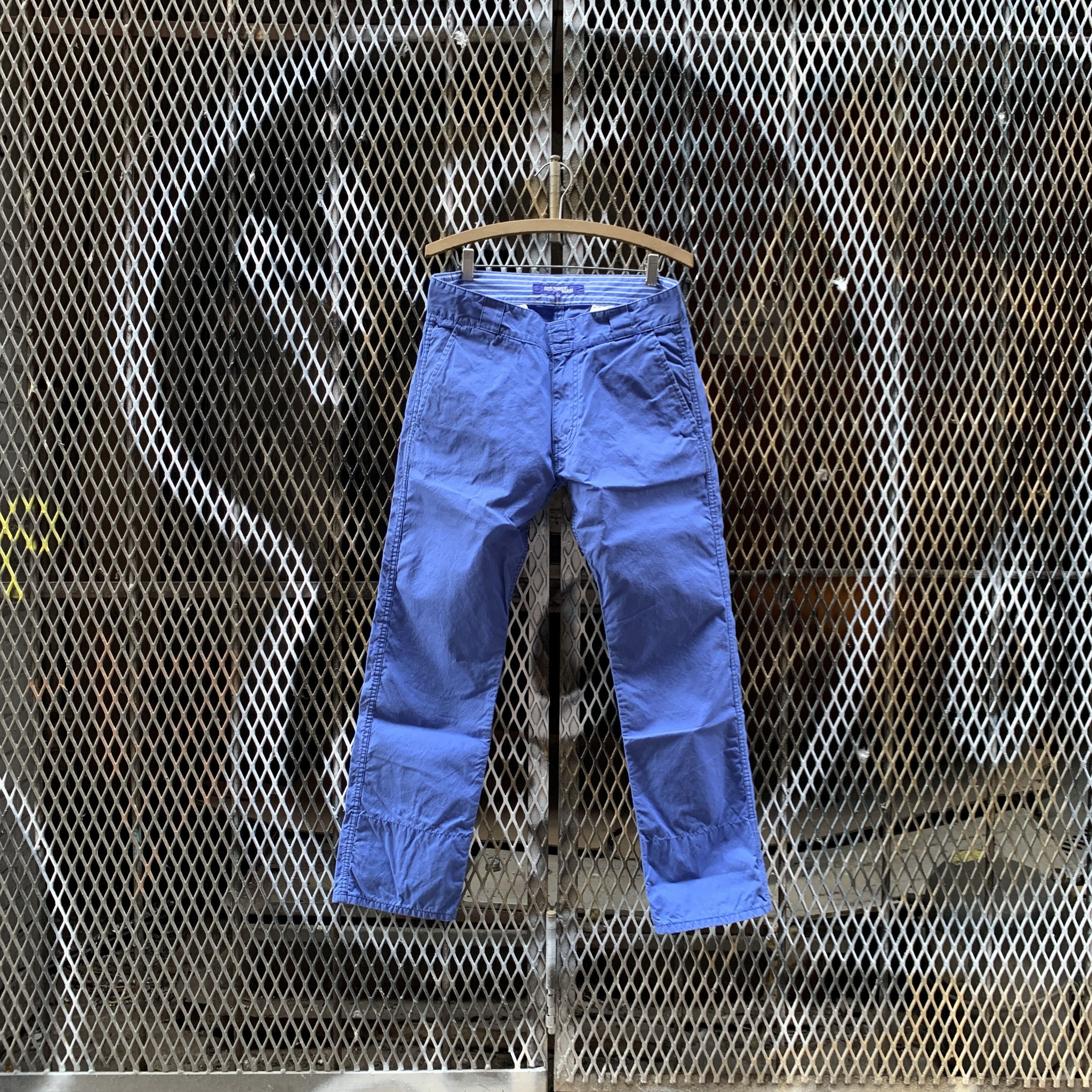image of Man Comme Des Garcons Blue Pants 2011 in Blue Stripe Print, Men's (Size 32)