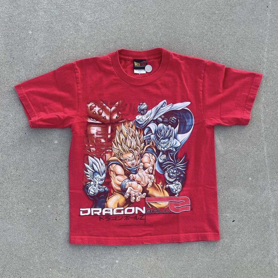 Vintage 00s DRAGON BALL Z popular nice design big image japan japanese television tv series comic book anime manga son goku akira promo t-shirts