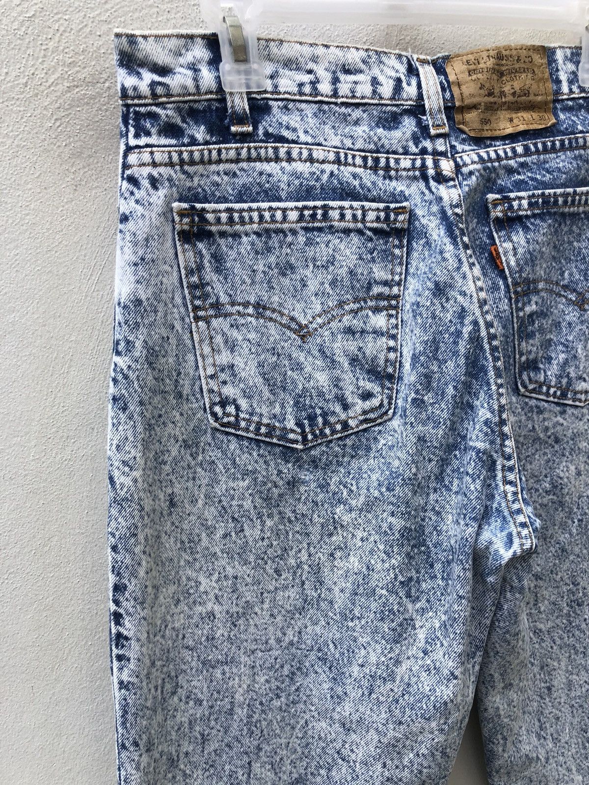 Levi's Vintage Late 80s Levi’s 550 Orange Tab Acid Wash Denim Jeans Size US 31 - 14 Thumbnail