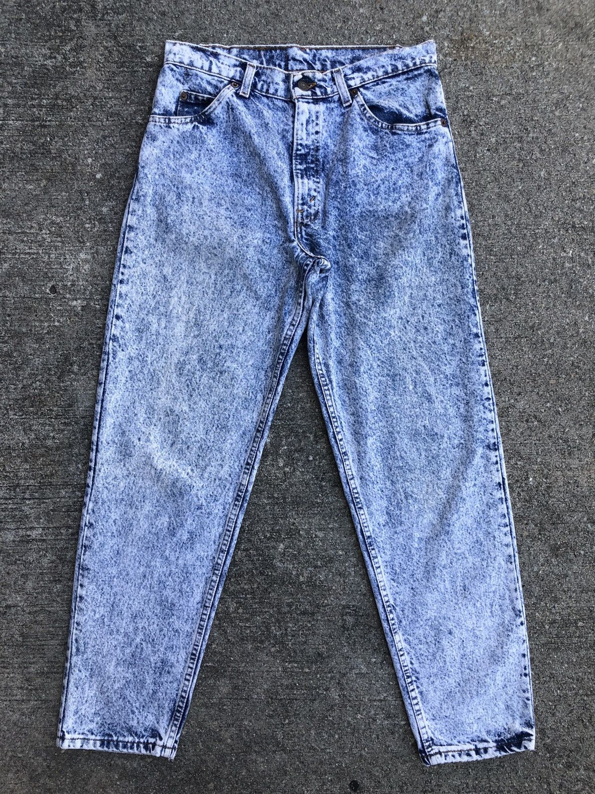 Levi's Vintage Late 80s Levi’s 550 Orange Tab Acid Wash Denim Jeans Size US 31 - 1 Thumbnail