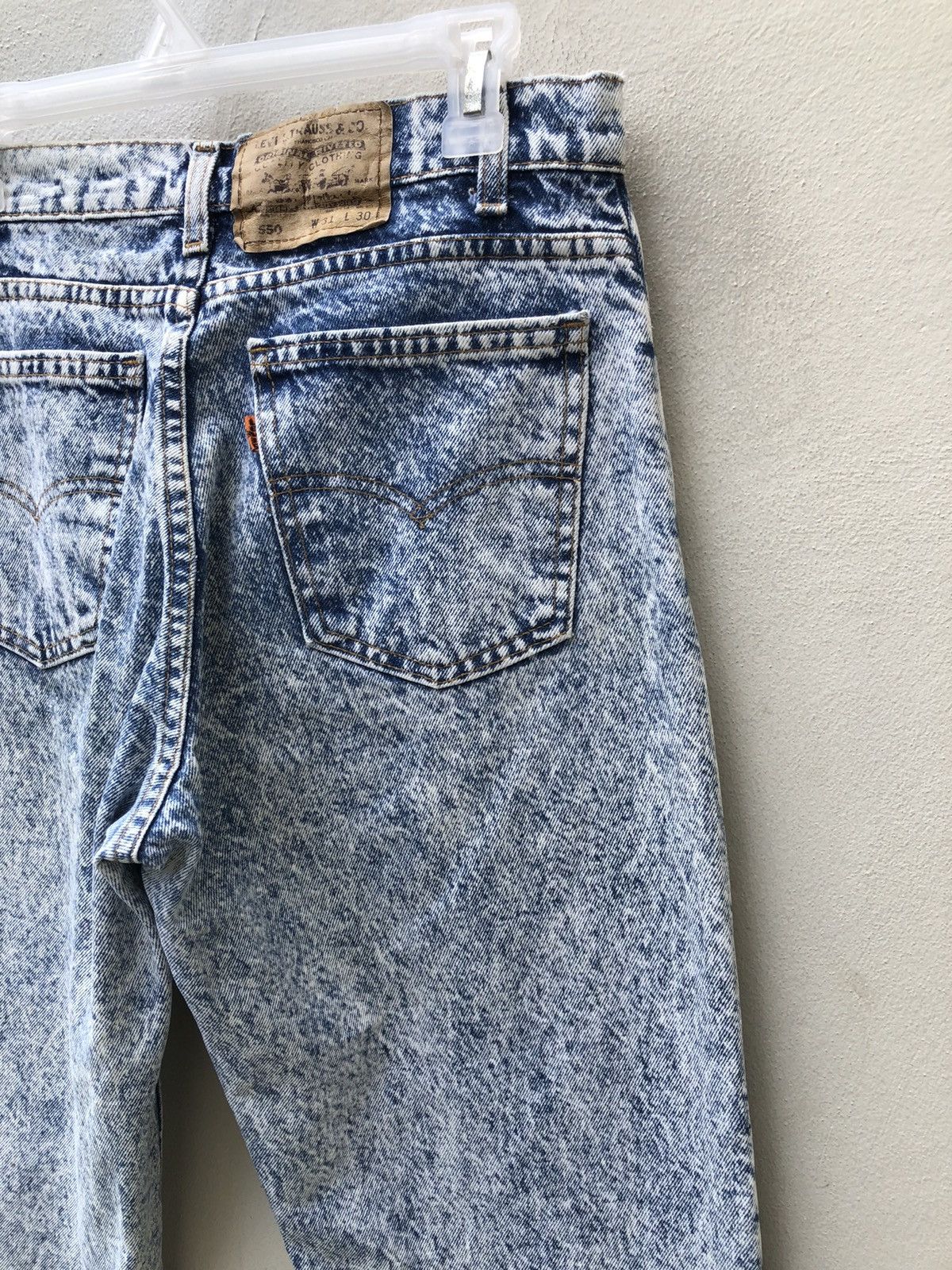Levi's Vintage Late 80s Levi’s 550 Orange Tab Acid Wash Denim Jeans Size US 31 - 17 Thumbnail