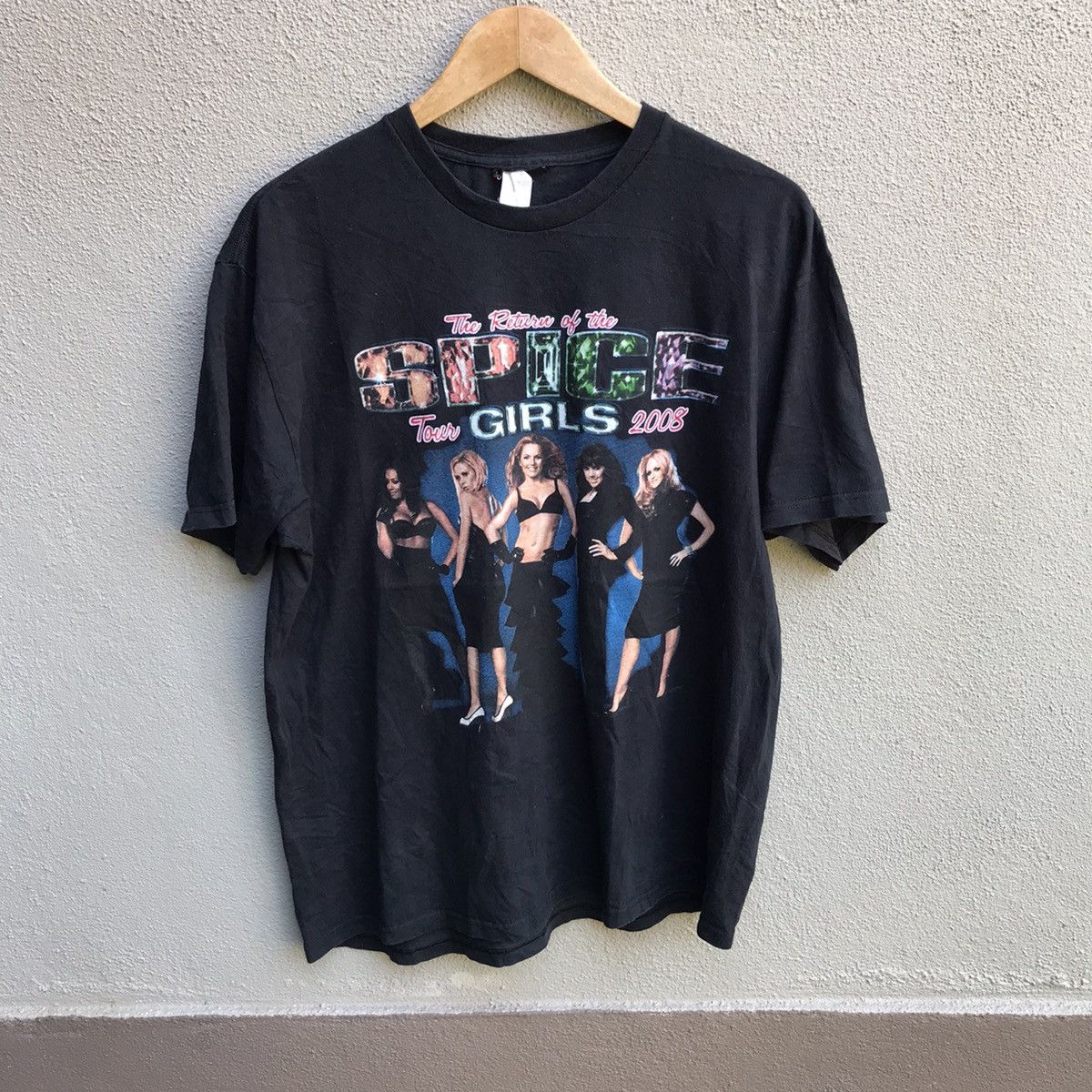 image of Band Tees x Rap Tees Vintage Spice Girls Rap Tee Tour in Black, Men's (Size Large)