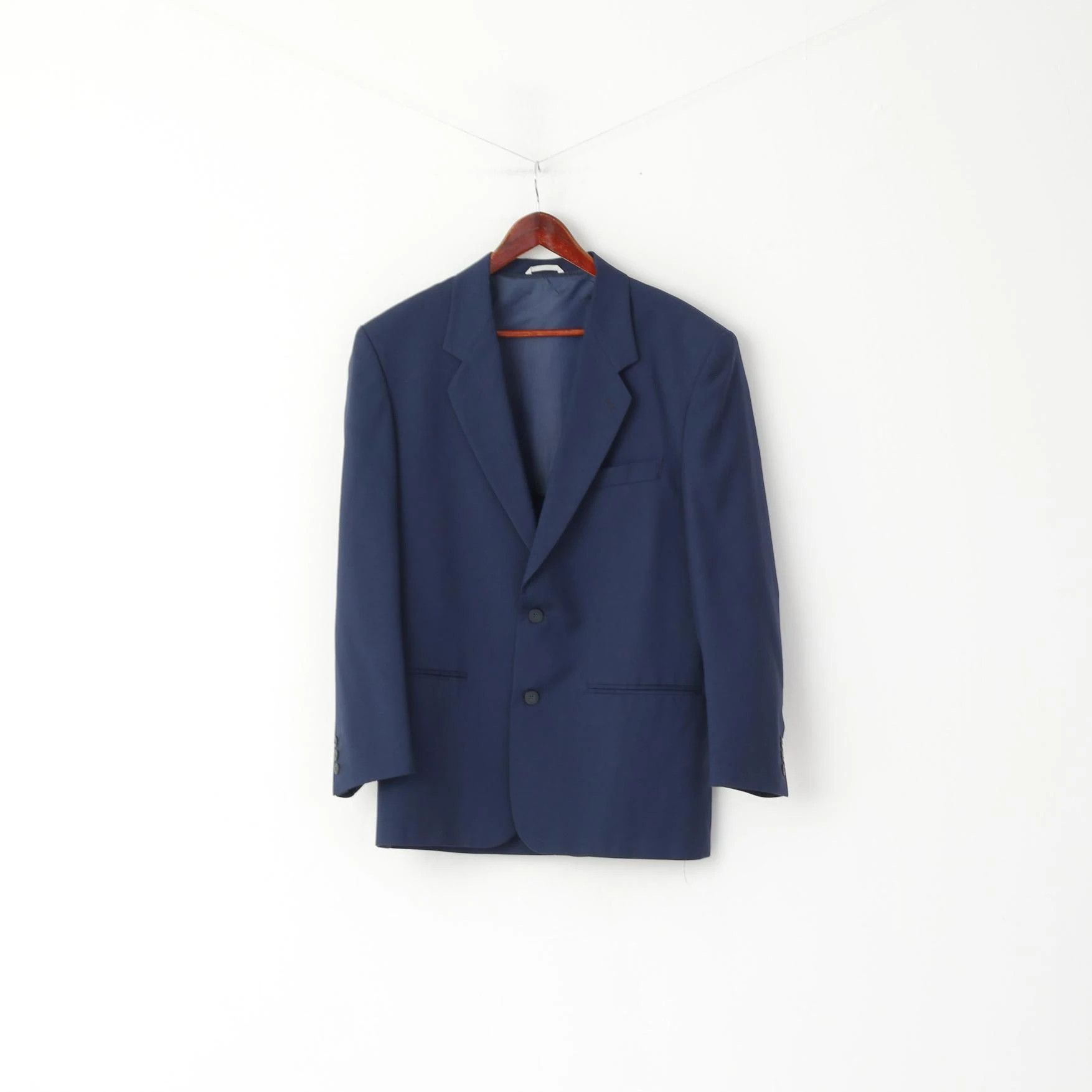 Vintage Millibar Men 48 38 Blazer Navy Blue Wool Vintage 4756 Size 38R - 1 Thumbnail