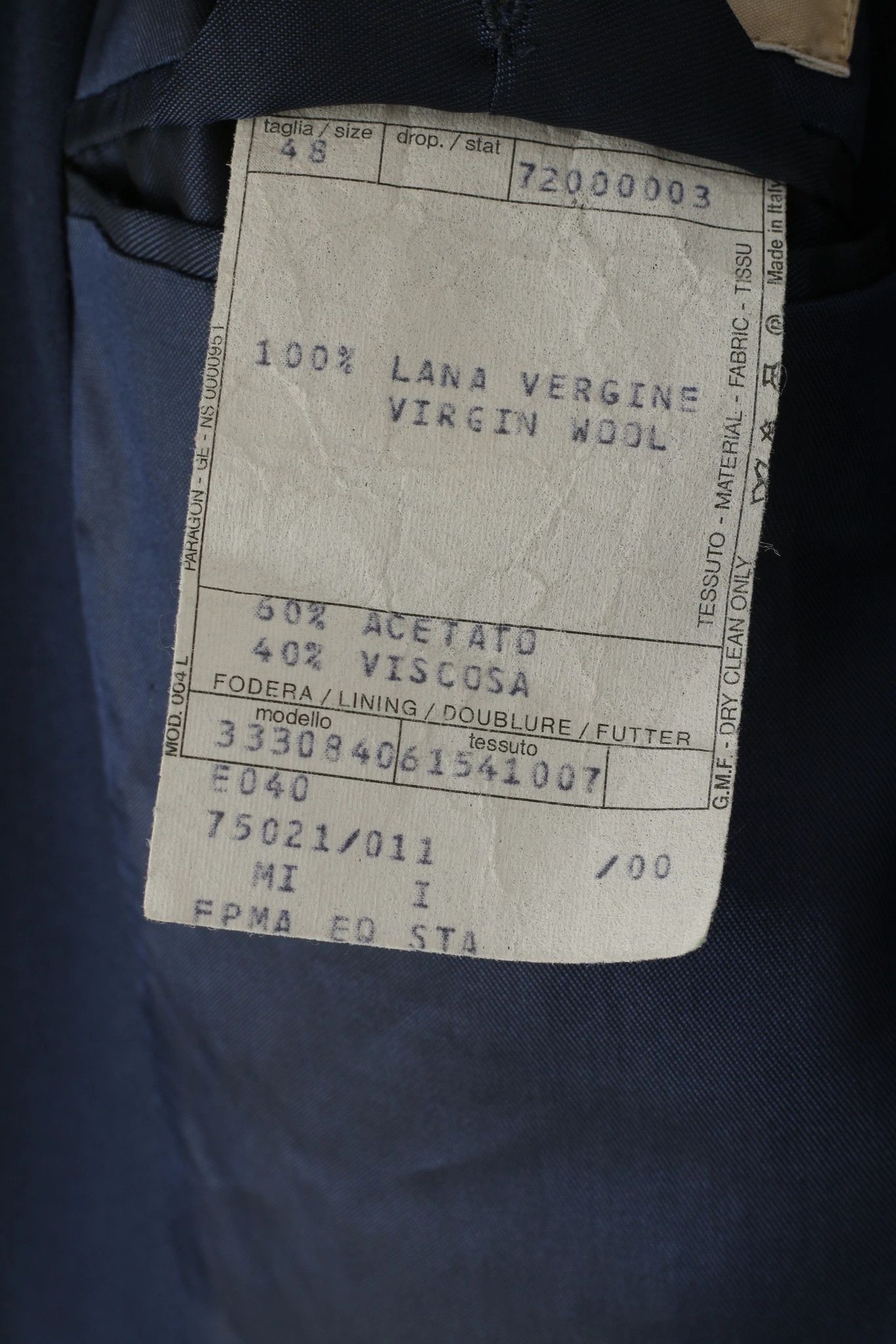 Vintage Millibar Men 48 38 Blazer Navy Blue Wool Vintage 4756 Size 38R - 5 Thumbnail