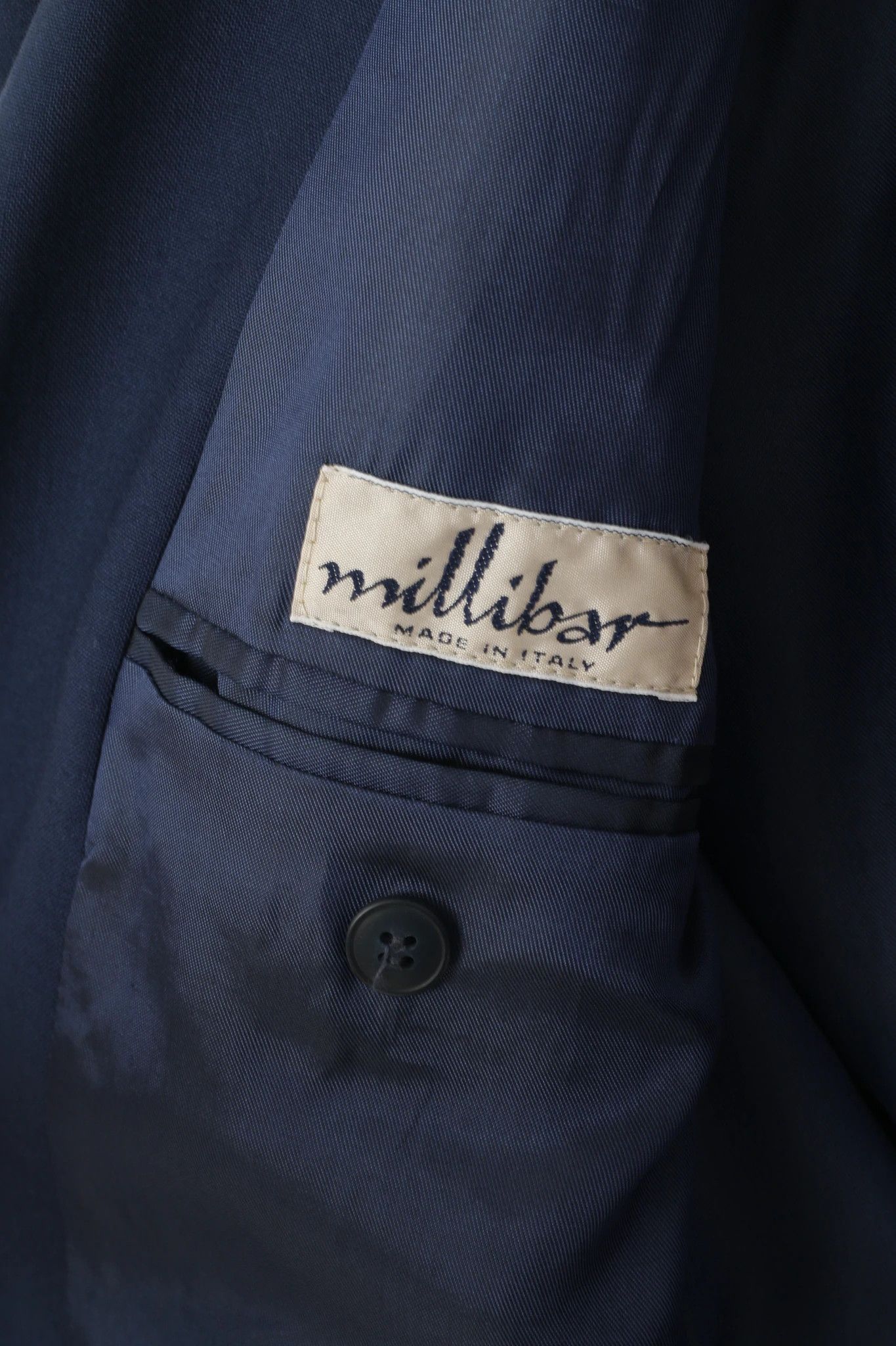 Vintage Millibar Men 48 38 Blazer Navy Blue Wool Vintage 4756 Size 38R - 4 Thumbnail