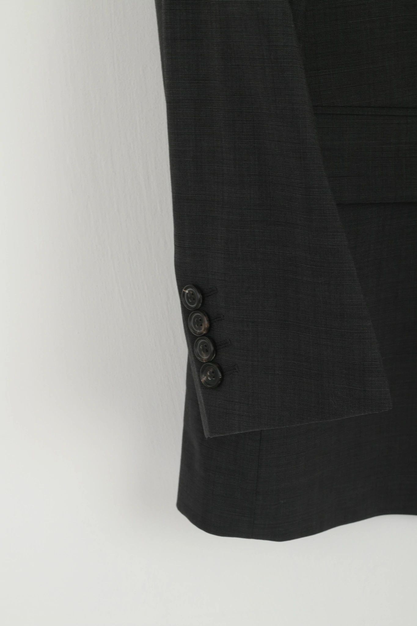 Hugo Boss Hugo Boss Men 25 40 Blazer Charcoal Virgin Da Vinci 6634 Size 40R - 4 Thumbnail