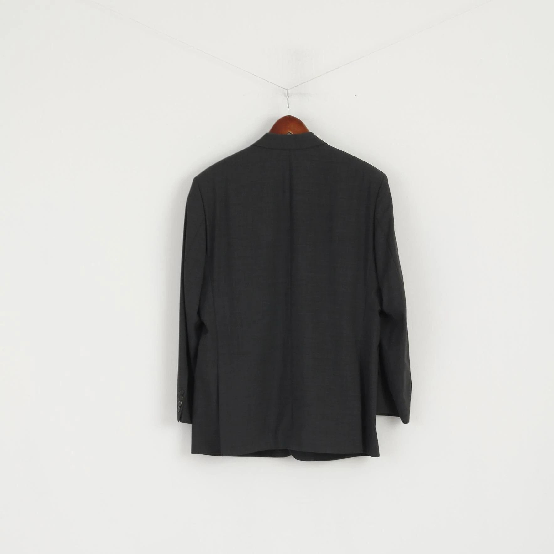 Hugo Boss Hugo Boss Men 25 40 Blazer Charcoal Virgin Da Vinci 6634 Size 40R - 7 Thumbnail