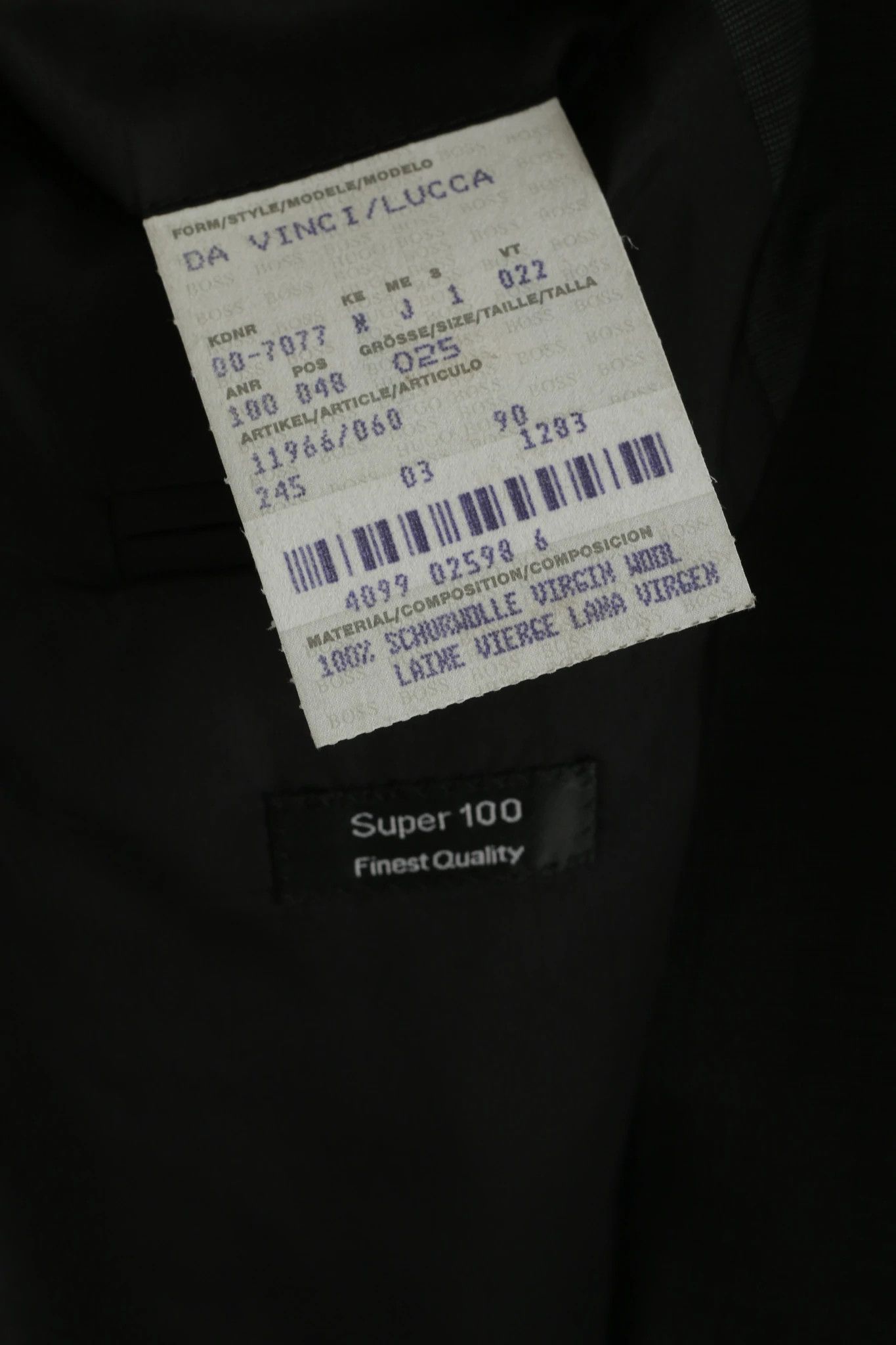 Hugo Boss Hugo Boss Men 25 40 Blazer Charcoal Virgin Da Vinci 6634 Size 40R - 6 Thumbnail