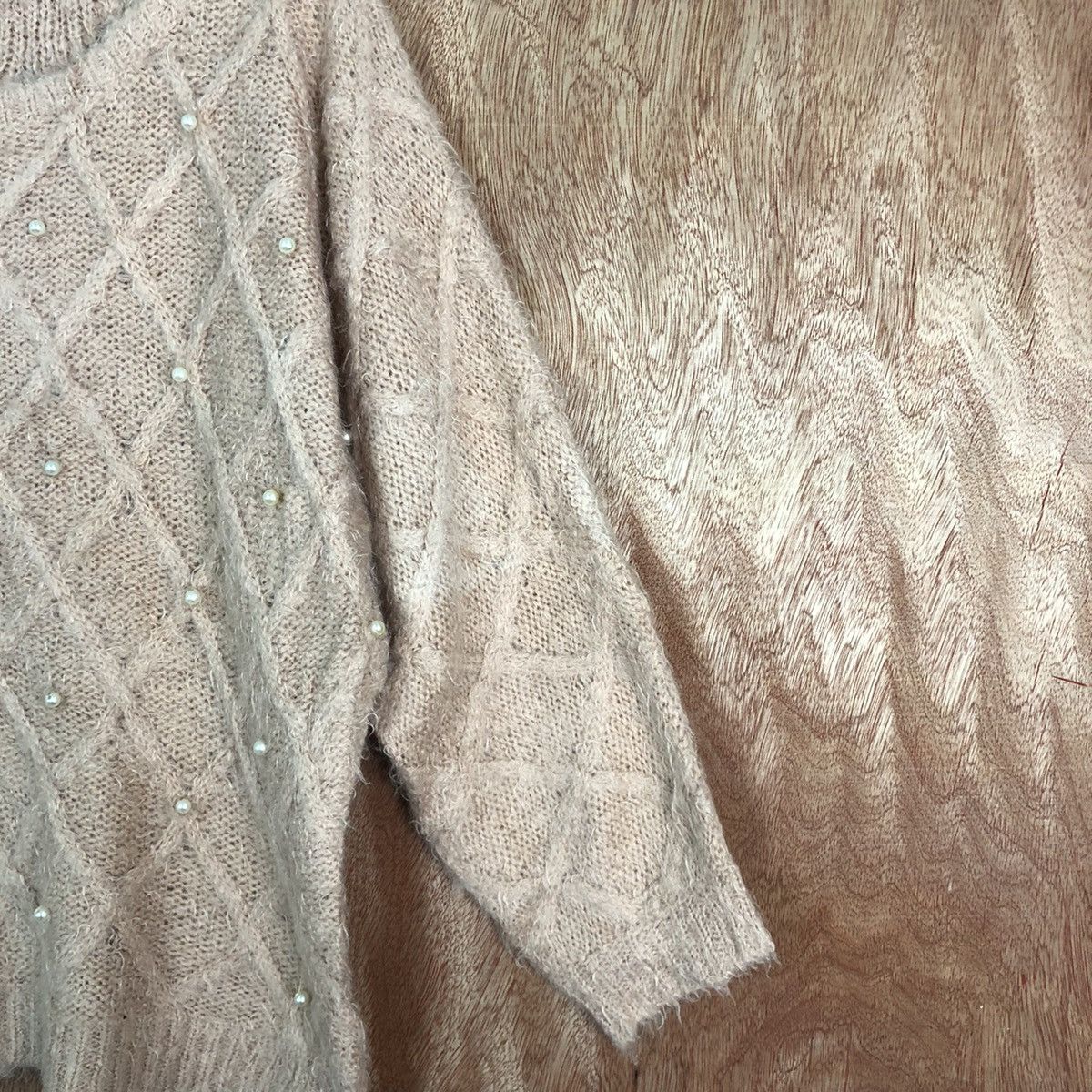 Homespun Knitwear Cecil Mc Bee Light Pink Mohair Shag Shaggy Knitwear Size US M / EU 48-50 / 2 - 5 Thumbnail