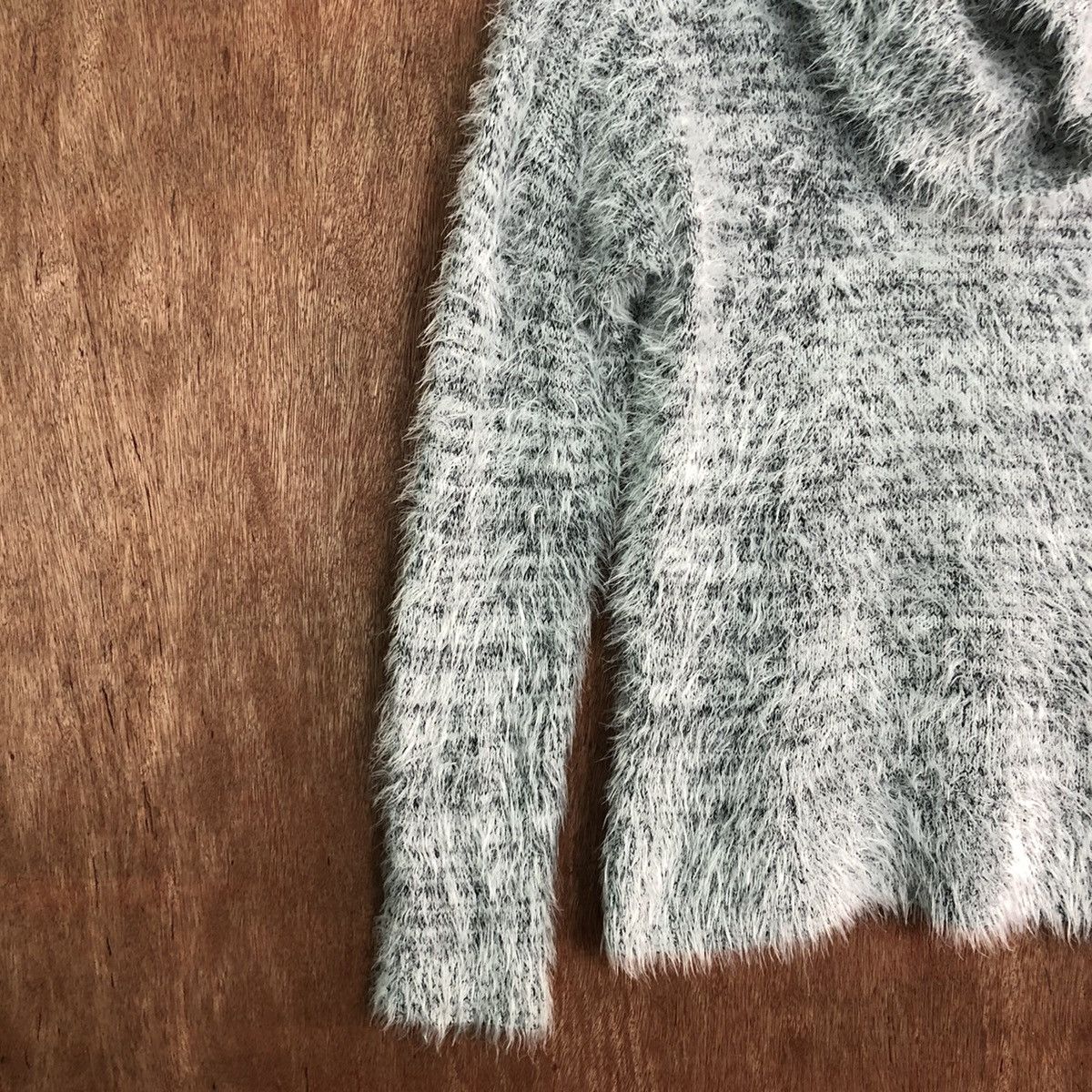 Homespun Knitwear Raf Raf White Black Mohair Turtle Neck Knitwear Size US M / EU 48-50 / 2 - 6 Thumbnail