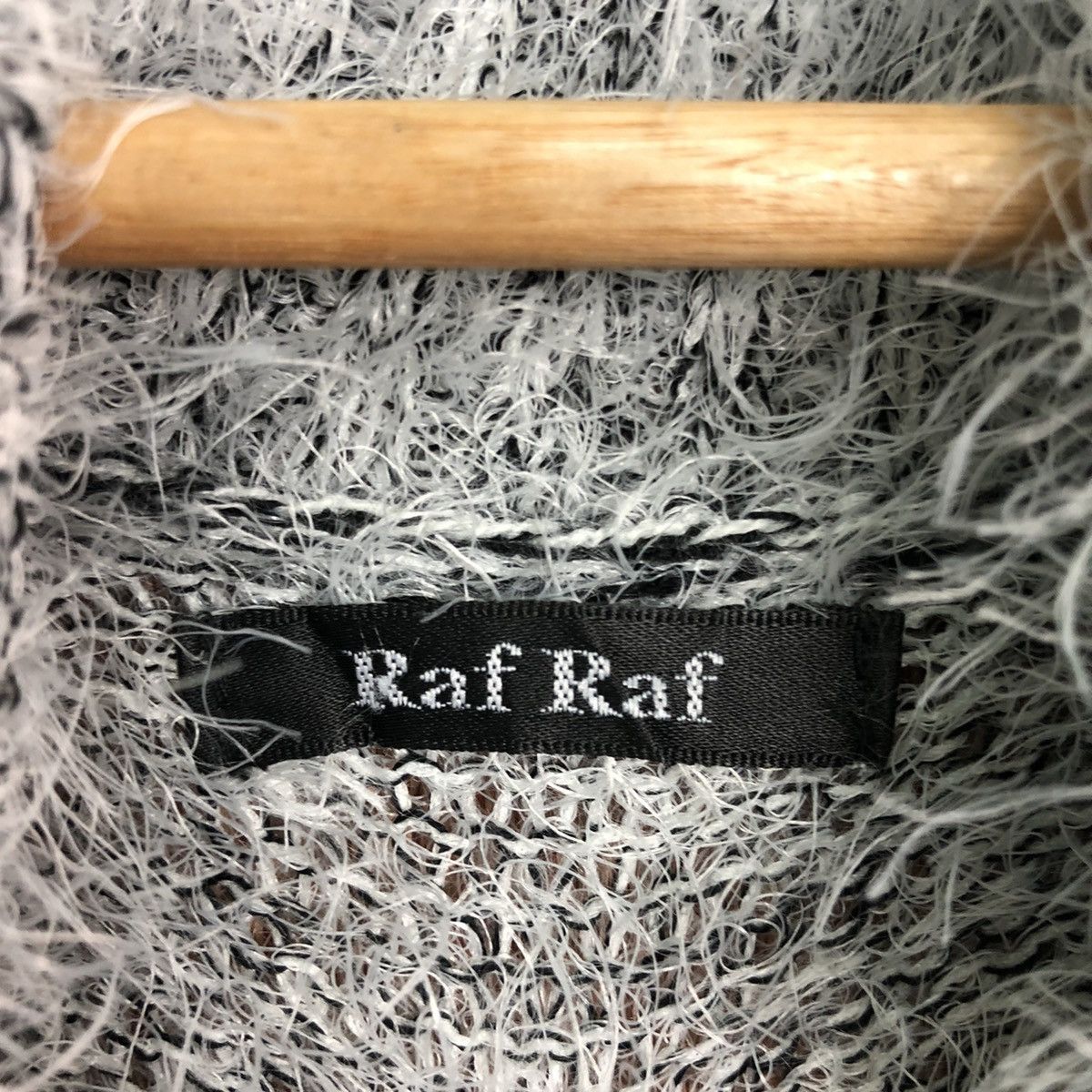 Homespun Knitwear Raf Raf White Black Mohair Turtle Neck Knitwear Size US M / EU 48-50 / 2 - 8 Thumbnail