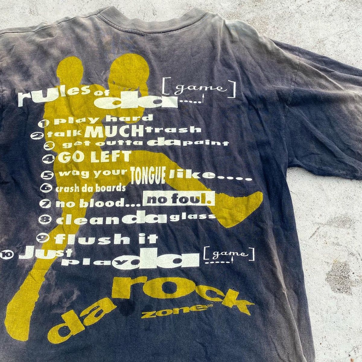 NBA × Vintage Da Rock Zone Basketball Rules Vintage shirt Size US XL / EU 56 / 4 - 2 Thumbnail