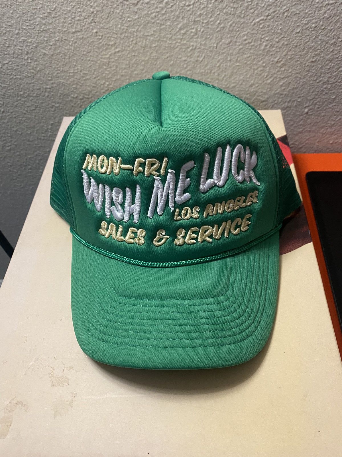 Wish Me Luck “Sales & Service” Trucker Hat