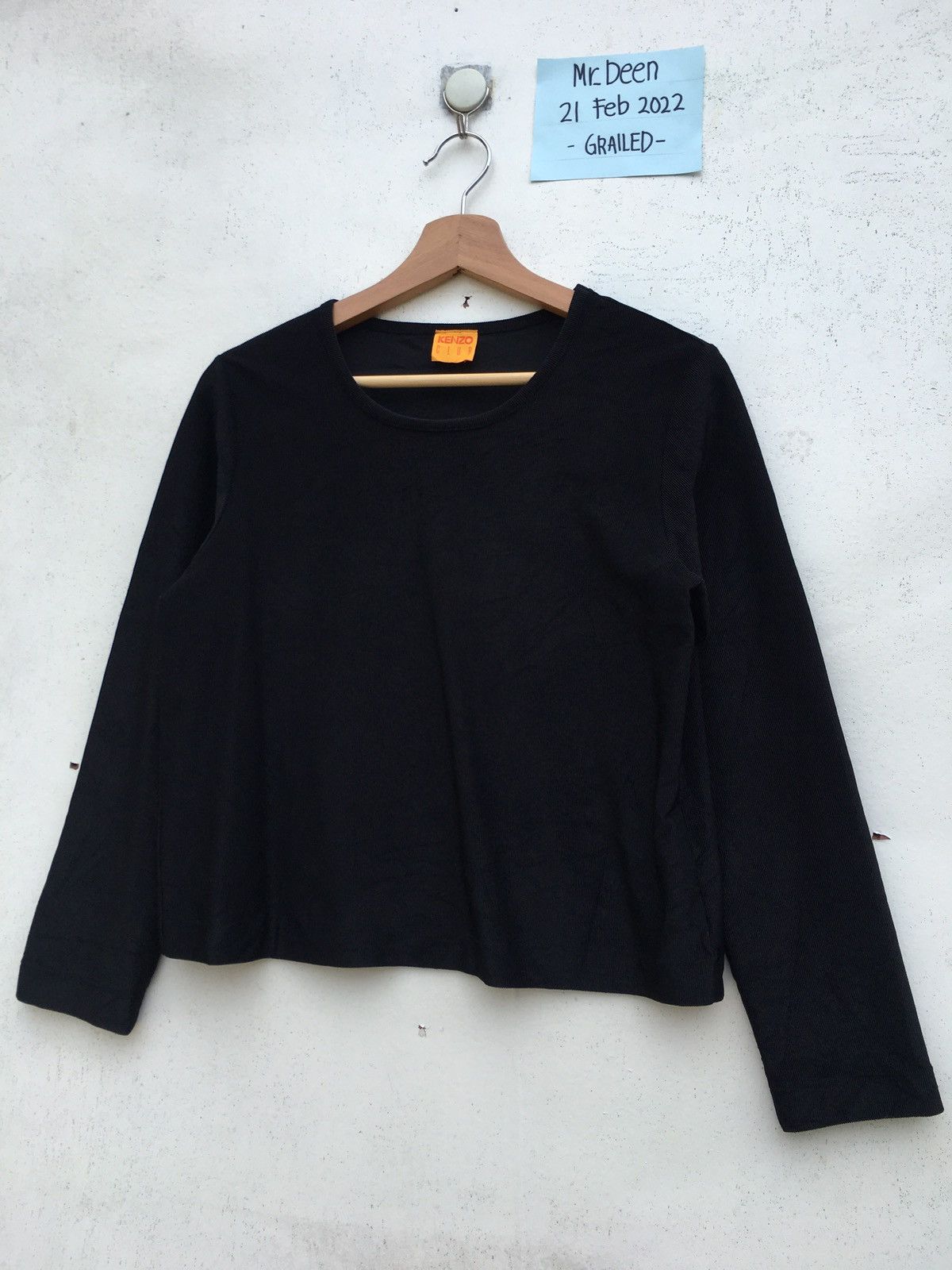 Kenzo Rare Kenzo Plain Cropped Top Longsleeve Shirt Size US S / EU 44-46 / 1 - 3 Thumbnail