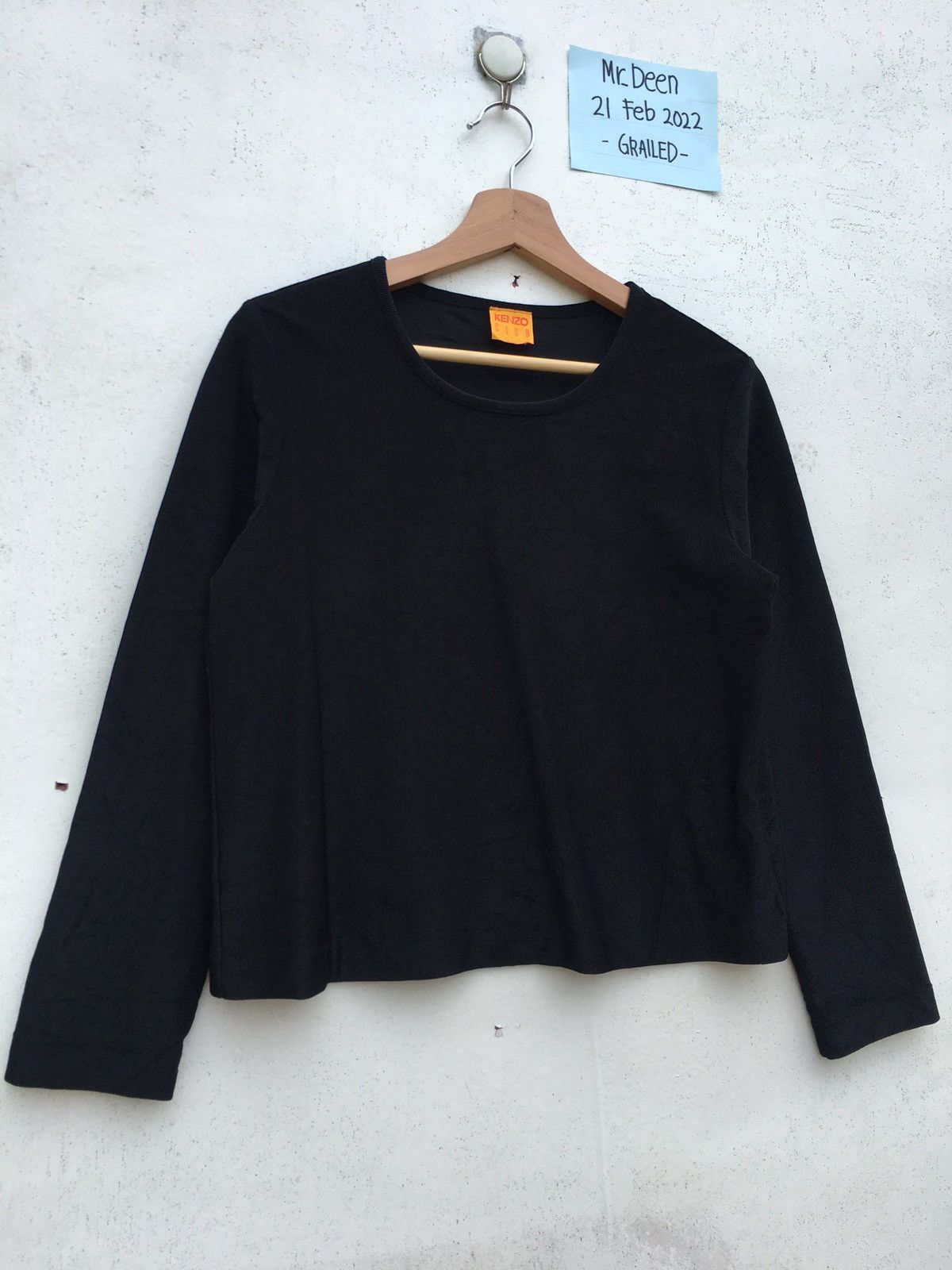 Kenzo Rare Kenzo Plain Cropped Top Longsleeve Shirt Size US S / EU 44-46 / 1 - 2 Thumbnail