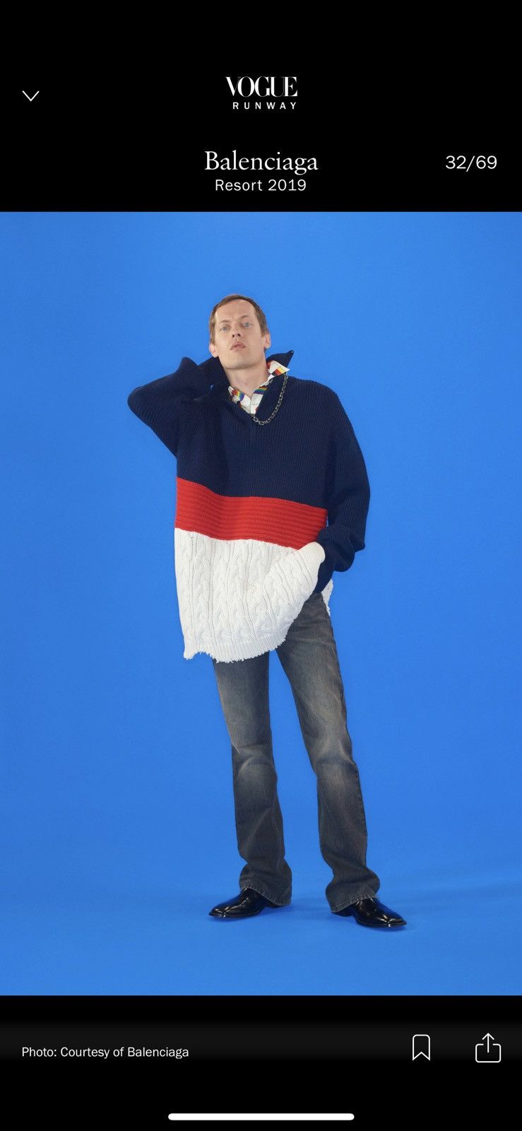 balenciaga resort 2019 oversized sweater