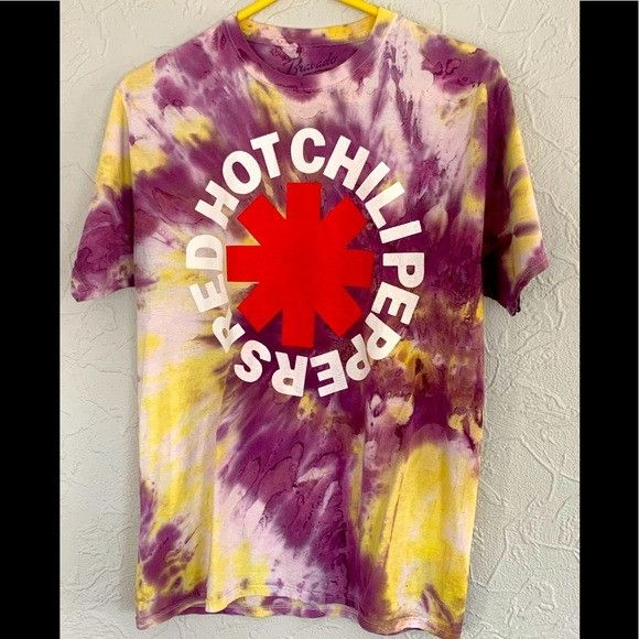 Red hot chili peppers tie 2024 dye shirt