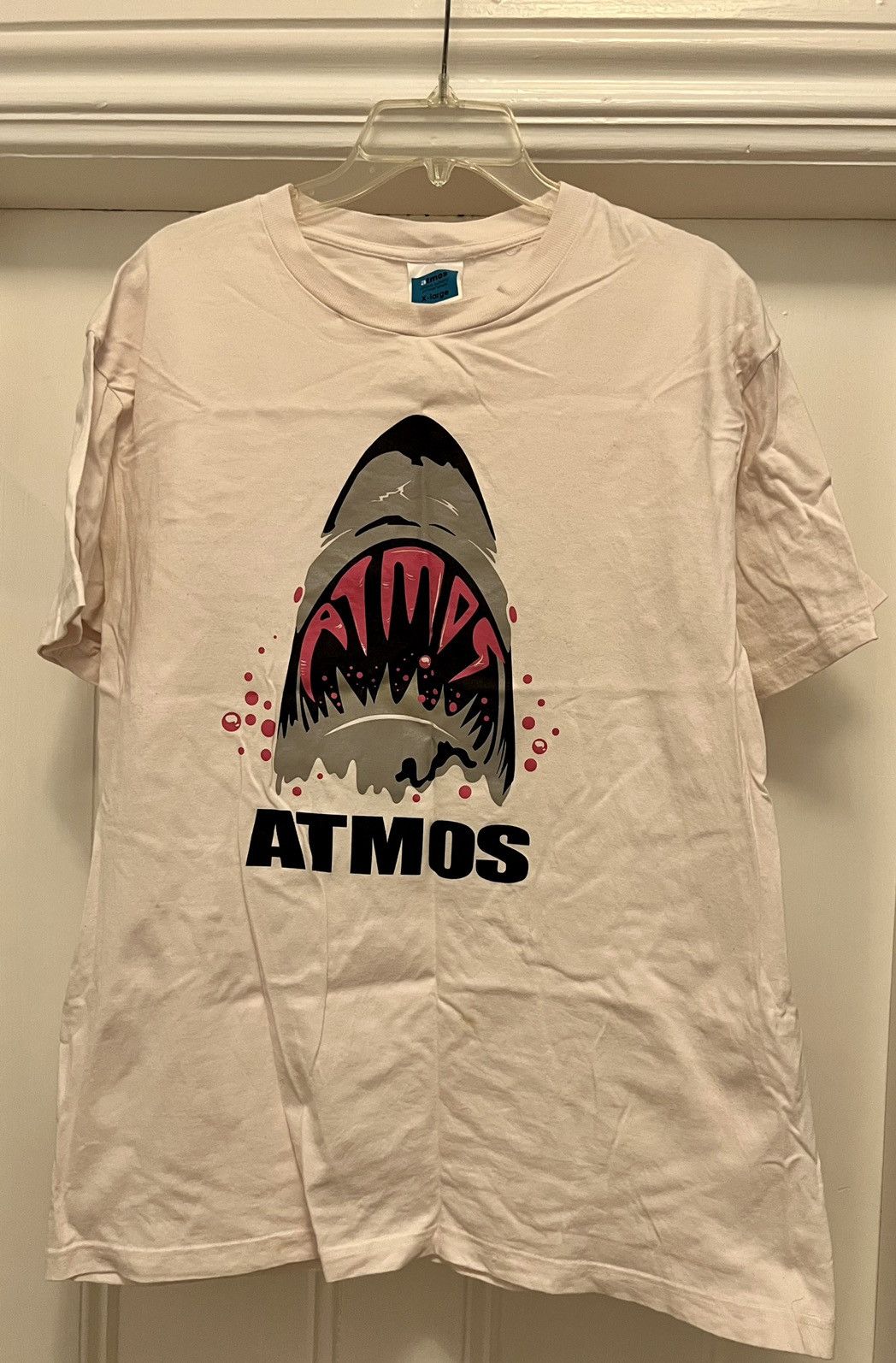 Authentic Atmos Shark Jaws t-shirt tee pink rare XL
