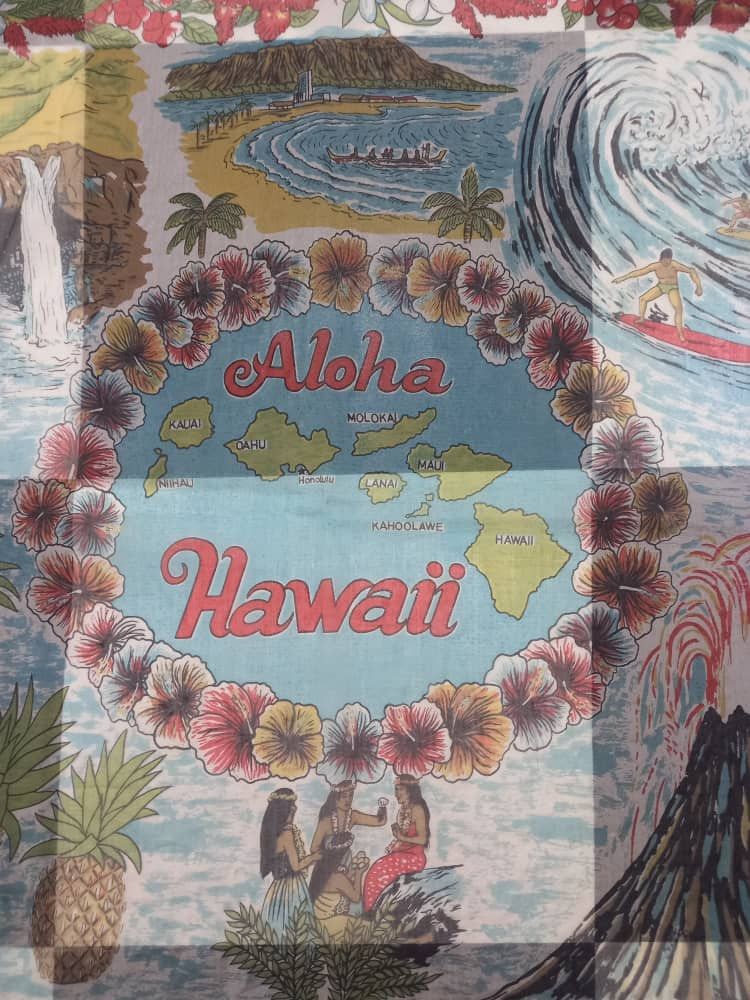 Other Vintage Hawaii Aloha Scarf Size ONE SIZE - 7 Thumbnail
