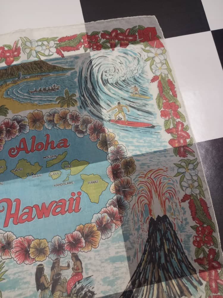 Other Vintage Hawaii Aloha Scarf Size ONE SIZE - 3 Thumbnail