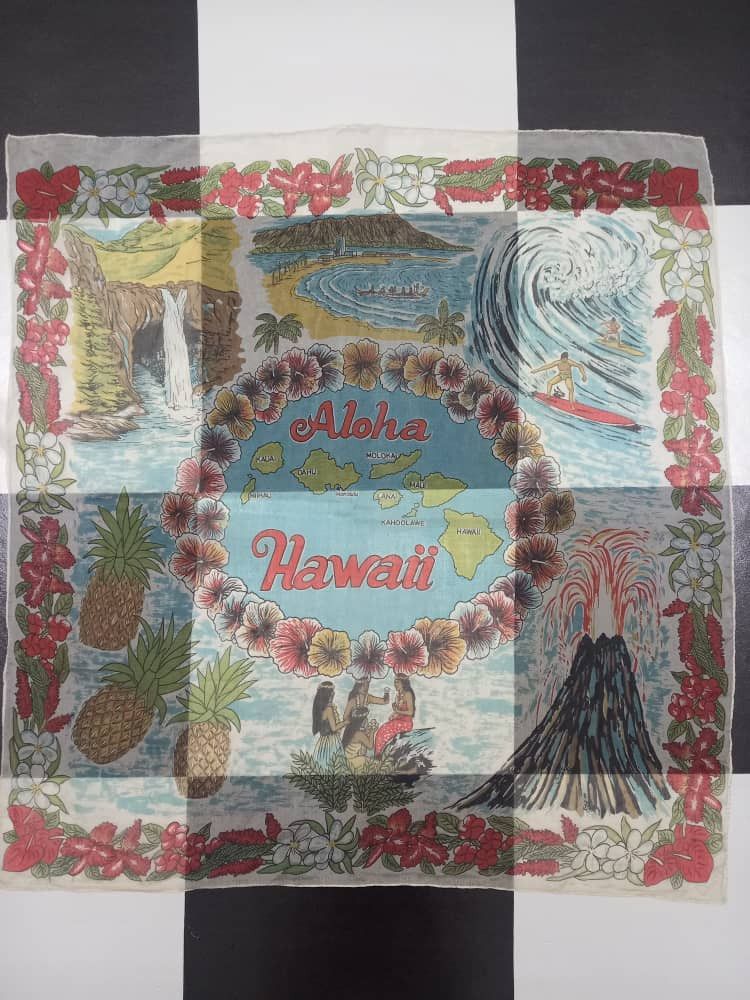Other Vintage Hawaii Aloha Scarf Size ONE SIZE - 1 Thumbnail