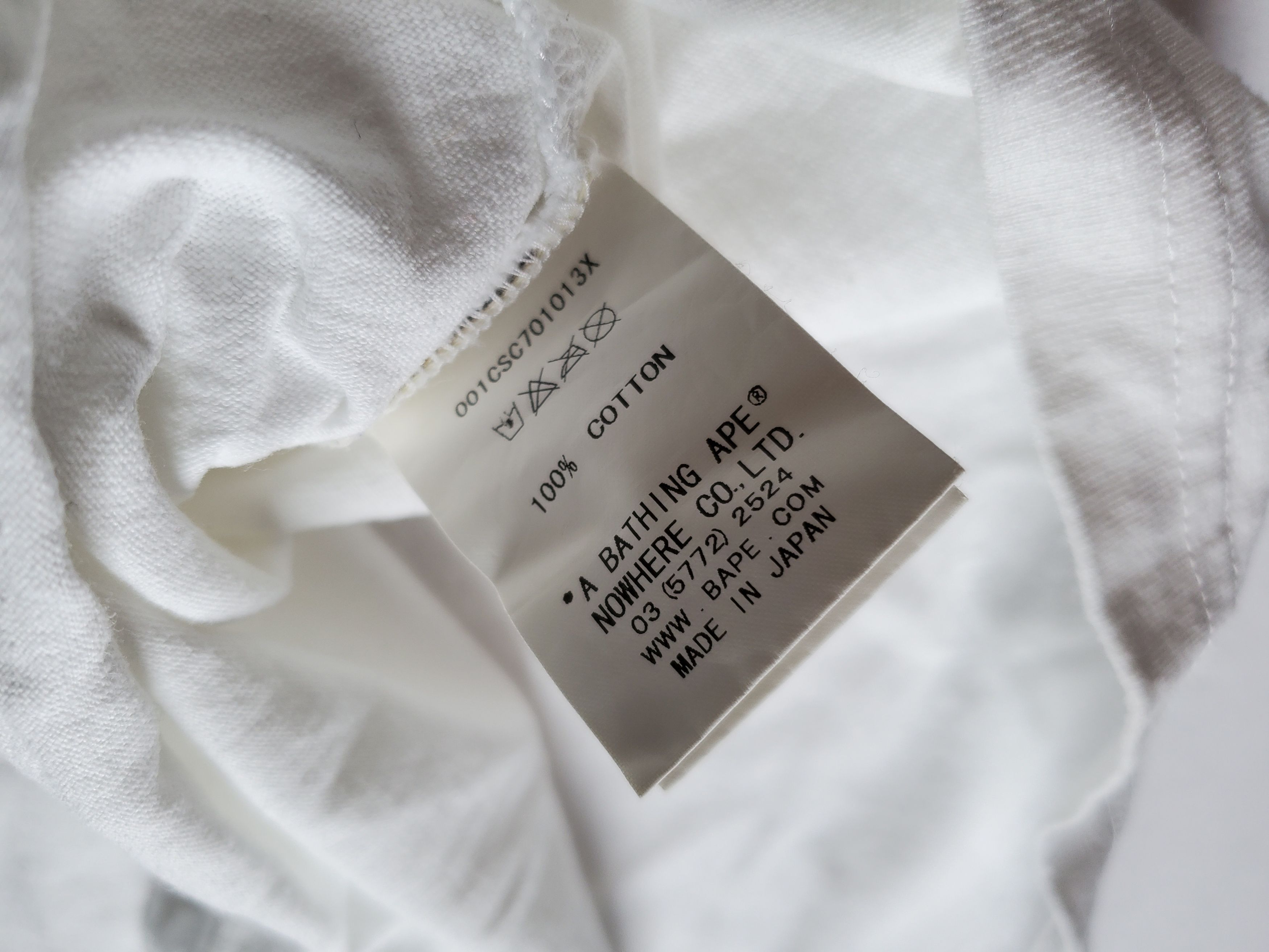 Bape BAPE A Bathing Ape Pocket Tee White T-Shirt Sz Large Size US L / EU 52-54 / 3 - 6 Thumbnail