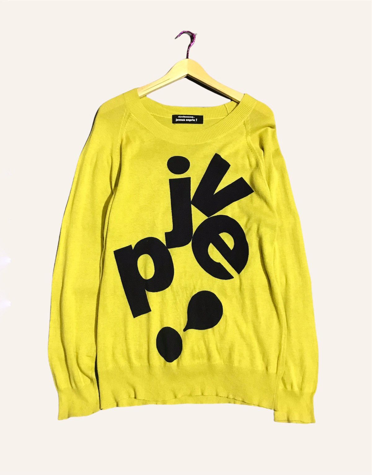 Merci beaucoup yellow sweater clearance