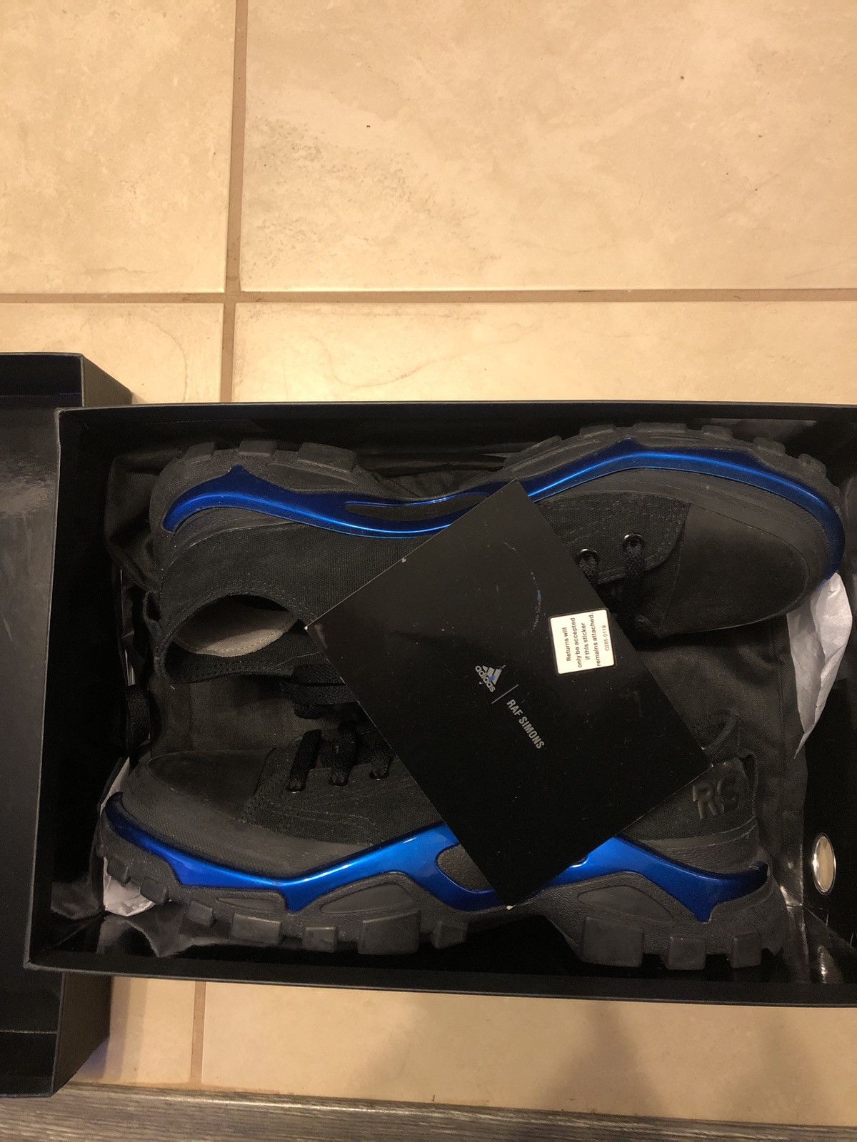 image of Adidas x Raf Simons New Runner Shoes in Black, Men's (Size 10)