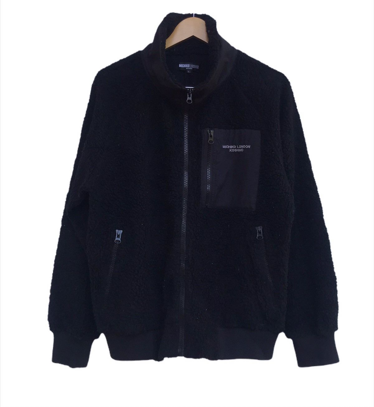 Michiko London Koshino Retro X Deep Pile Sherpa Jacket