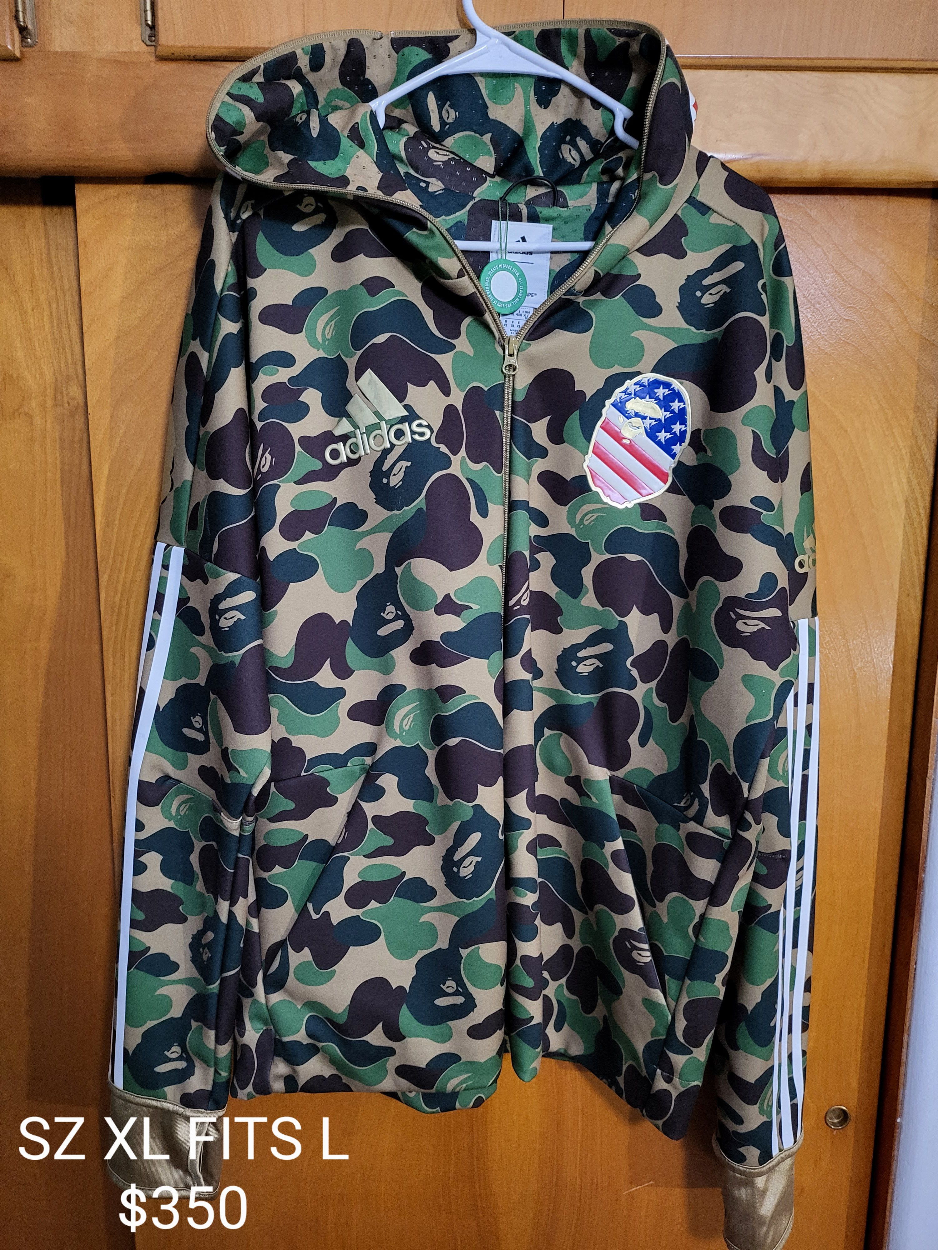 Bape adidas hoodie sizing best sale