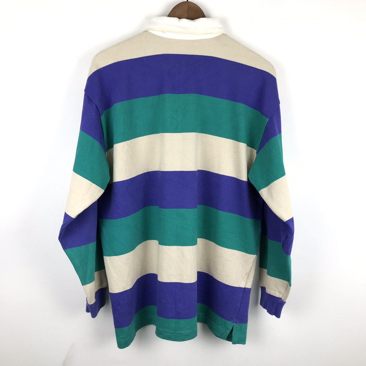 Canterbury of New Zealand 🍓FINAL DROP🍓SH0063 CANTERBURRY STRIPES LONGSLEEVE POLO SHIRT Size US L / EU 52-54 / 3 - 6 Thumbnail