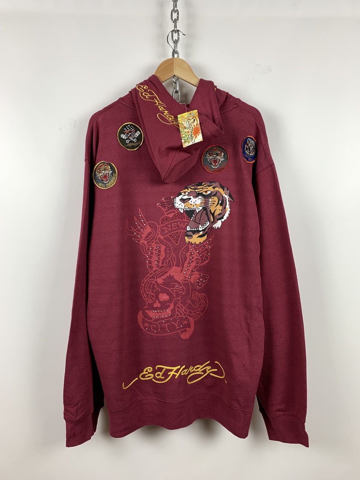 Christian Audigier Ed Hardy by Christian Audigier Red Tiger Hoodie 3Xl Size US XXL / EU 58 / 5 - 1 Thumbnail