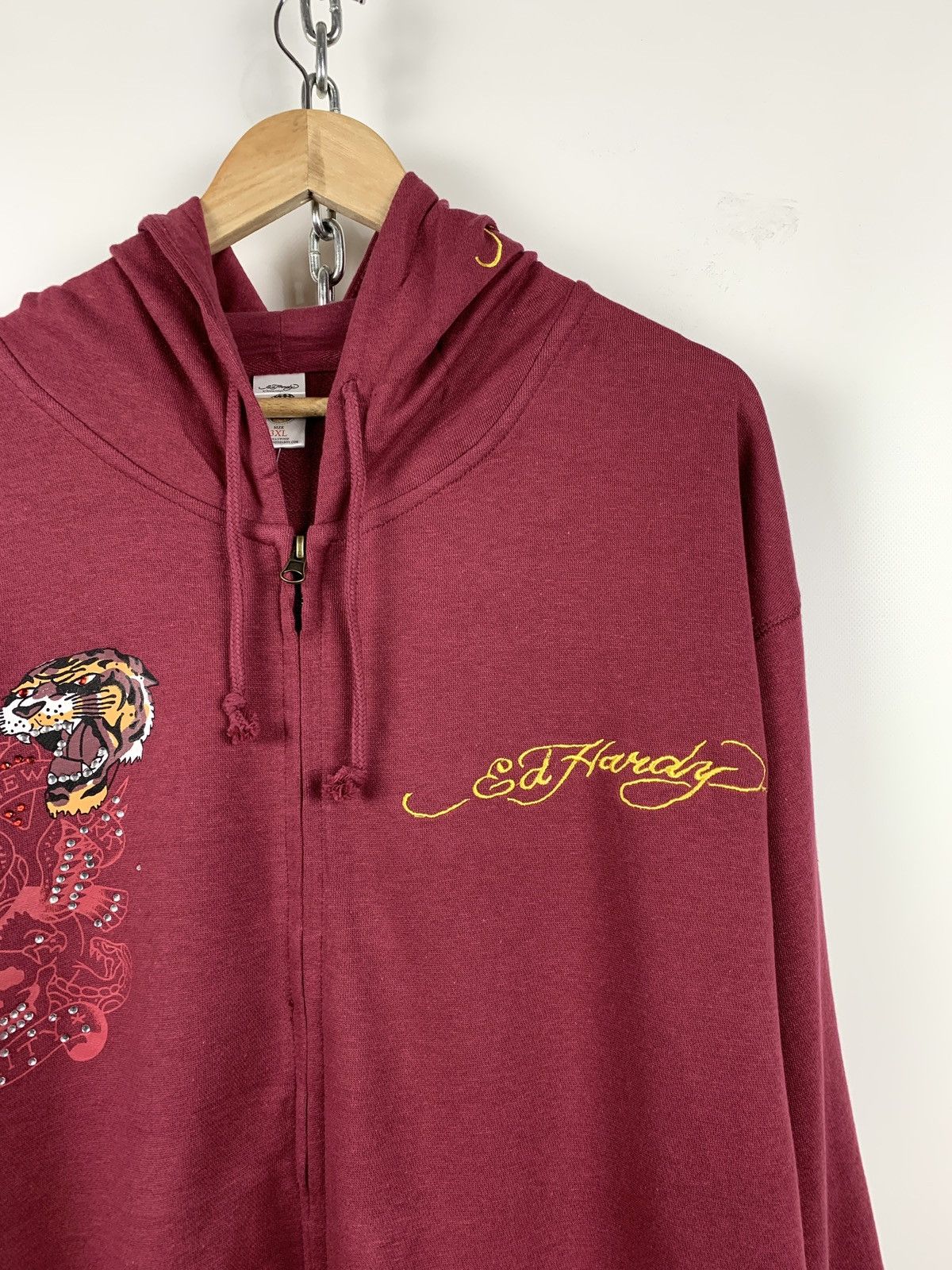 Christian Audigier Ed Hardy by Christian Audigier Red Tiger Hoodie 3Xl Size US XXL / EU 58 / 5 - 8 Thumbnail