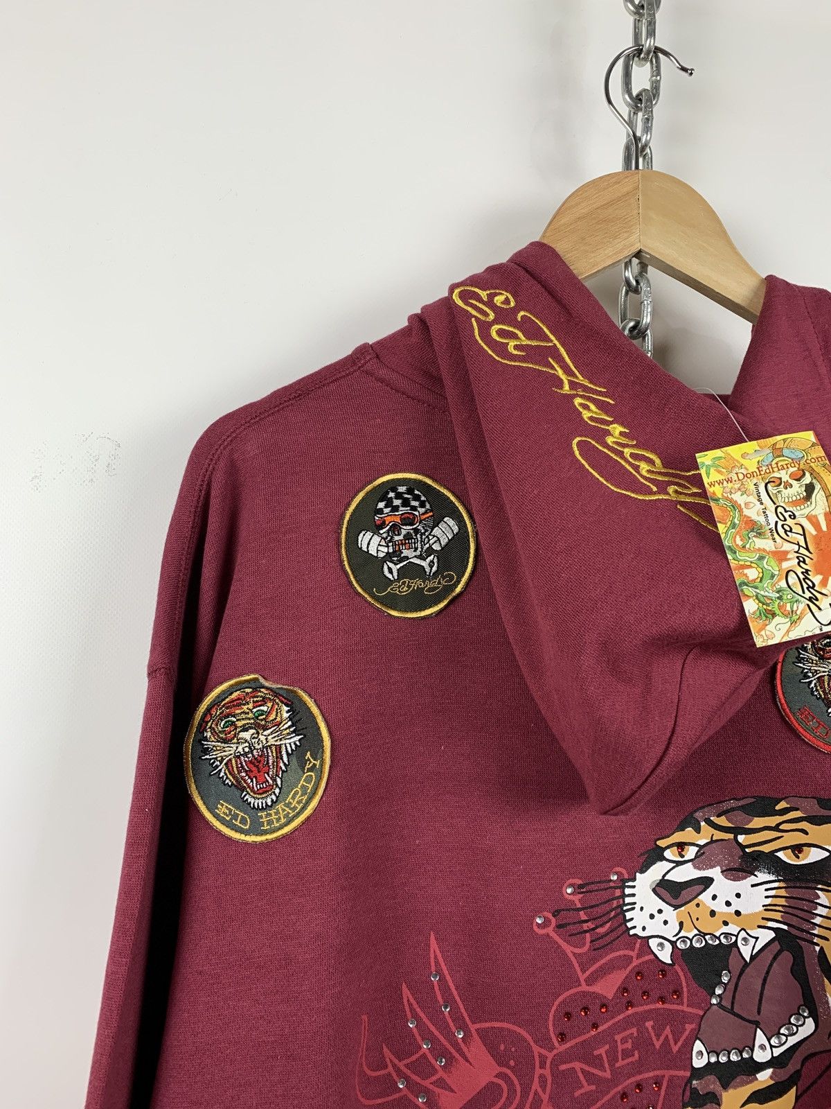 Christian Audigier Ed Hardy by Christian Audigier Red Tiger Hoodie 3Xl Size US XXL / EU 58 / 5 - 4 Thumbnail