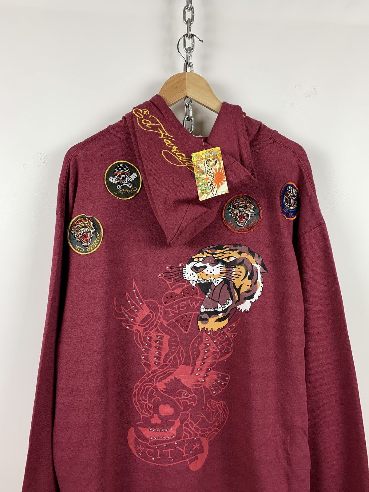 Christian Audigier Ed Hardy by Christian Audigier Red Tiger Hoodie 3Xl Size US XXL / EU 58 / 5 - 3 Thumbnail